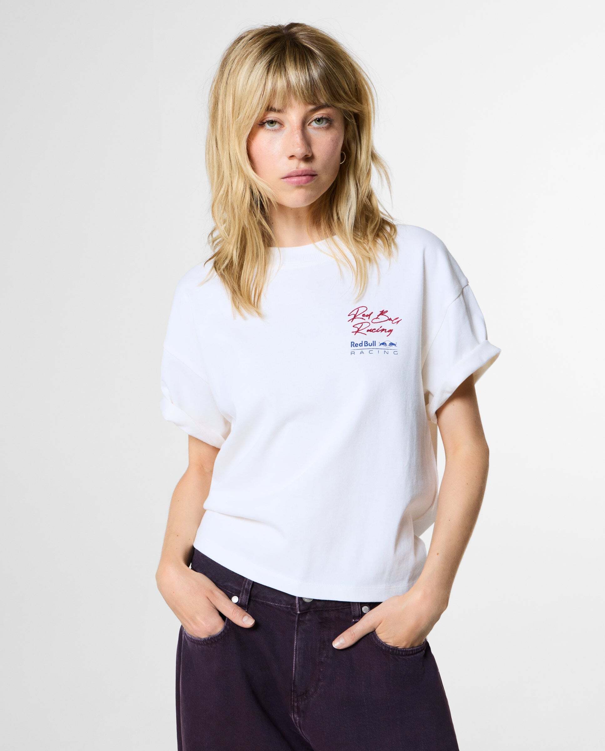 Camiseta de mujer espalda estampada fit relaxed red bull racing - Pepe Jeans - Blanco Blanco-1