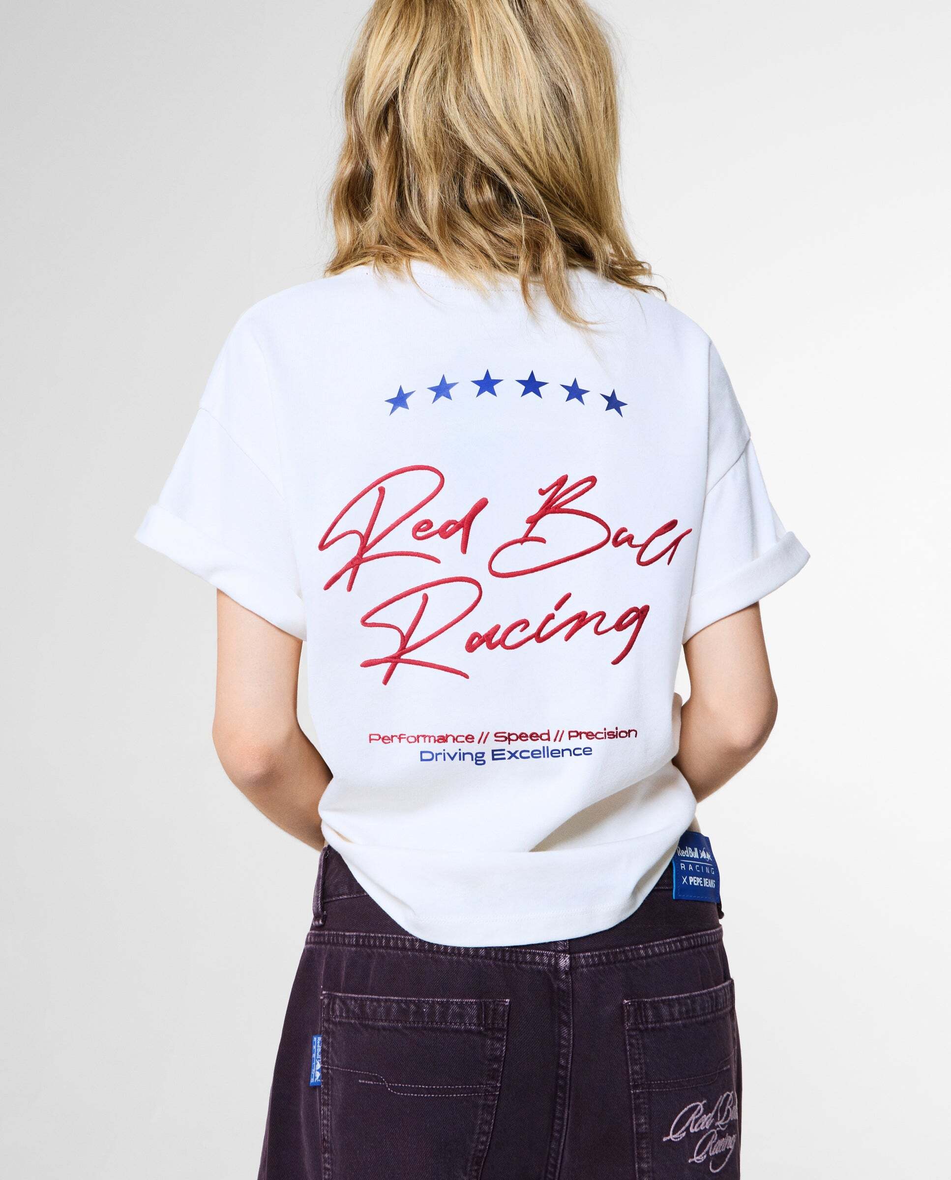 Camiseta de mujer espalda estampada fit relaxed red bull racing - Pepe Jeans - Blanco Blanco-3