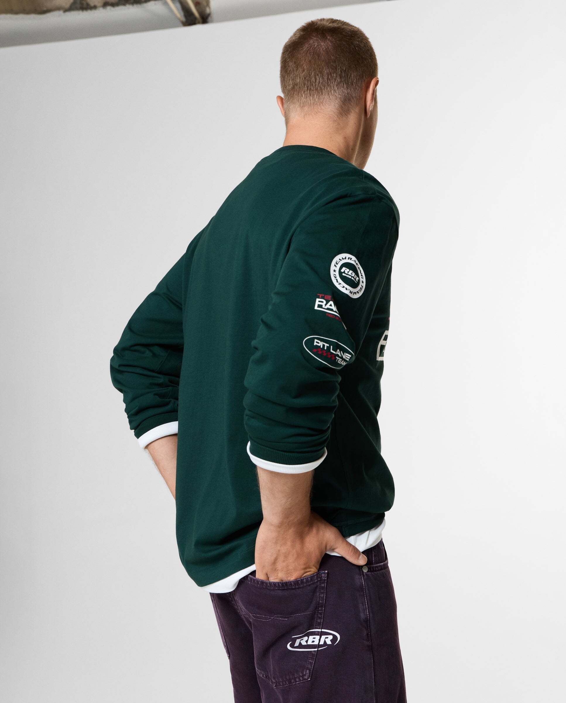 Camiseta de hombre manga larga fit relaxed red bull racing - Pepe Jeans - Verde oscuro Verde oscuro-3