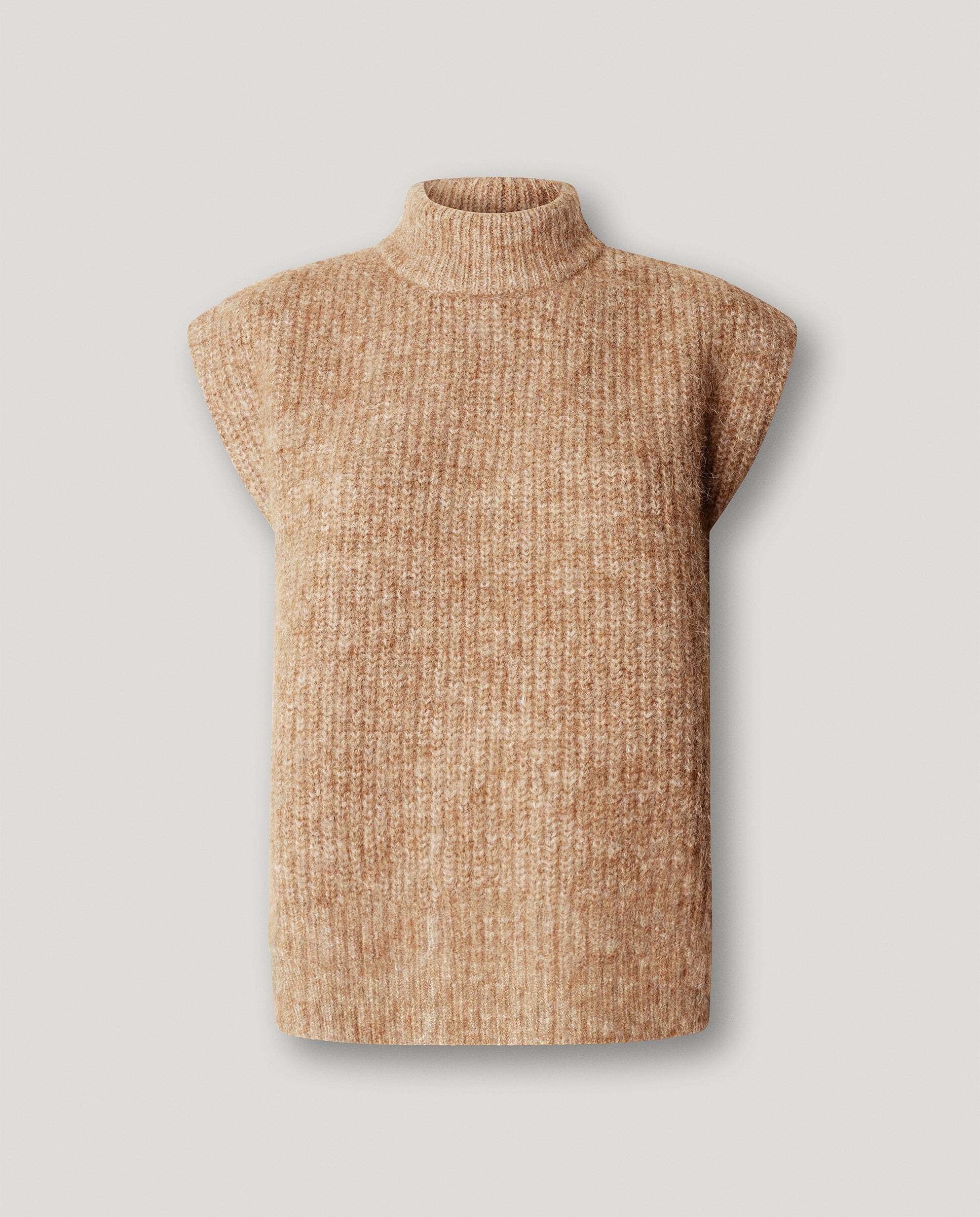 Chaleco de mujer punto cuello alto - Pepe Jeans - Beige Beige-6