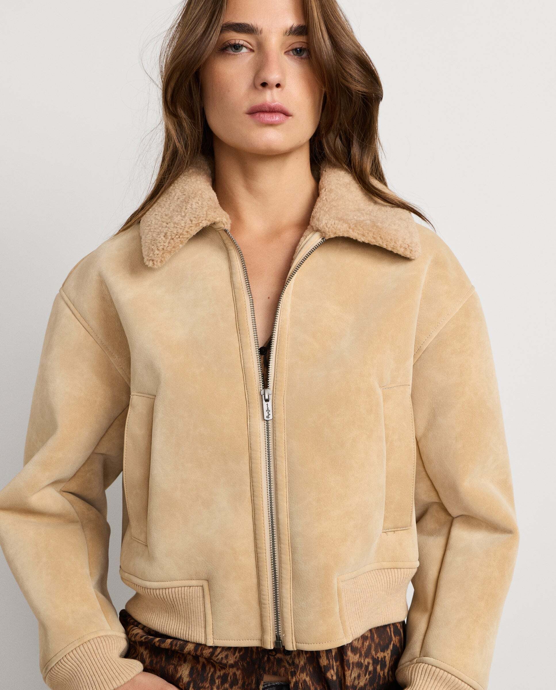 W11 lele - Pepe Jeans - cazadora de mujer bomber efecto piel - Blanco Blanco-1
