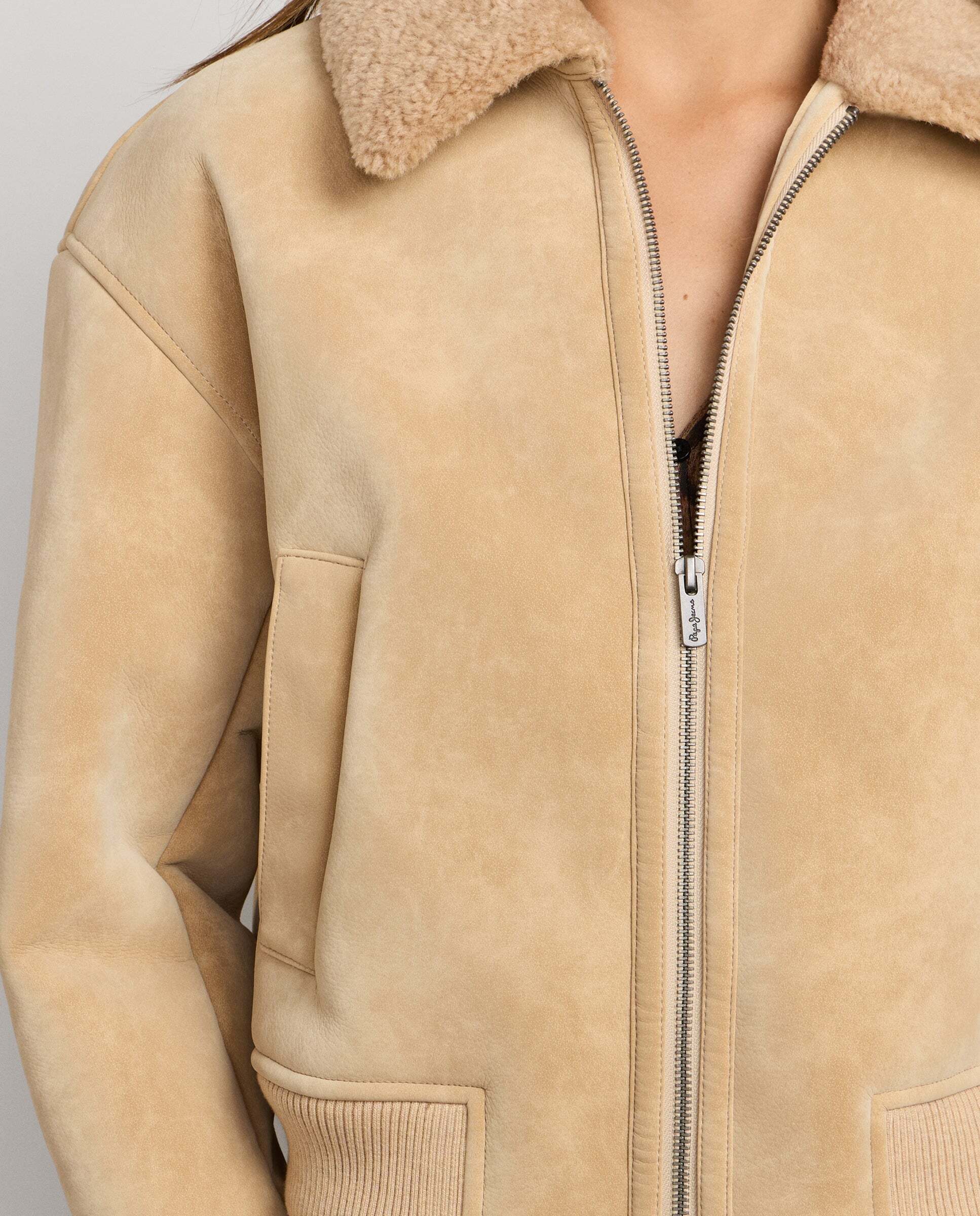 W11 lele - Pepe Jeans - cazadora de mujer bomber efecto piel - Blanco Blanco-4