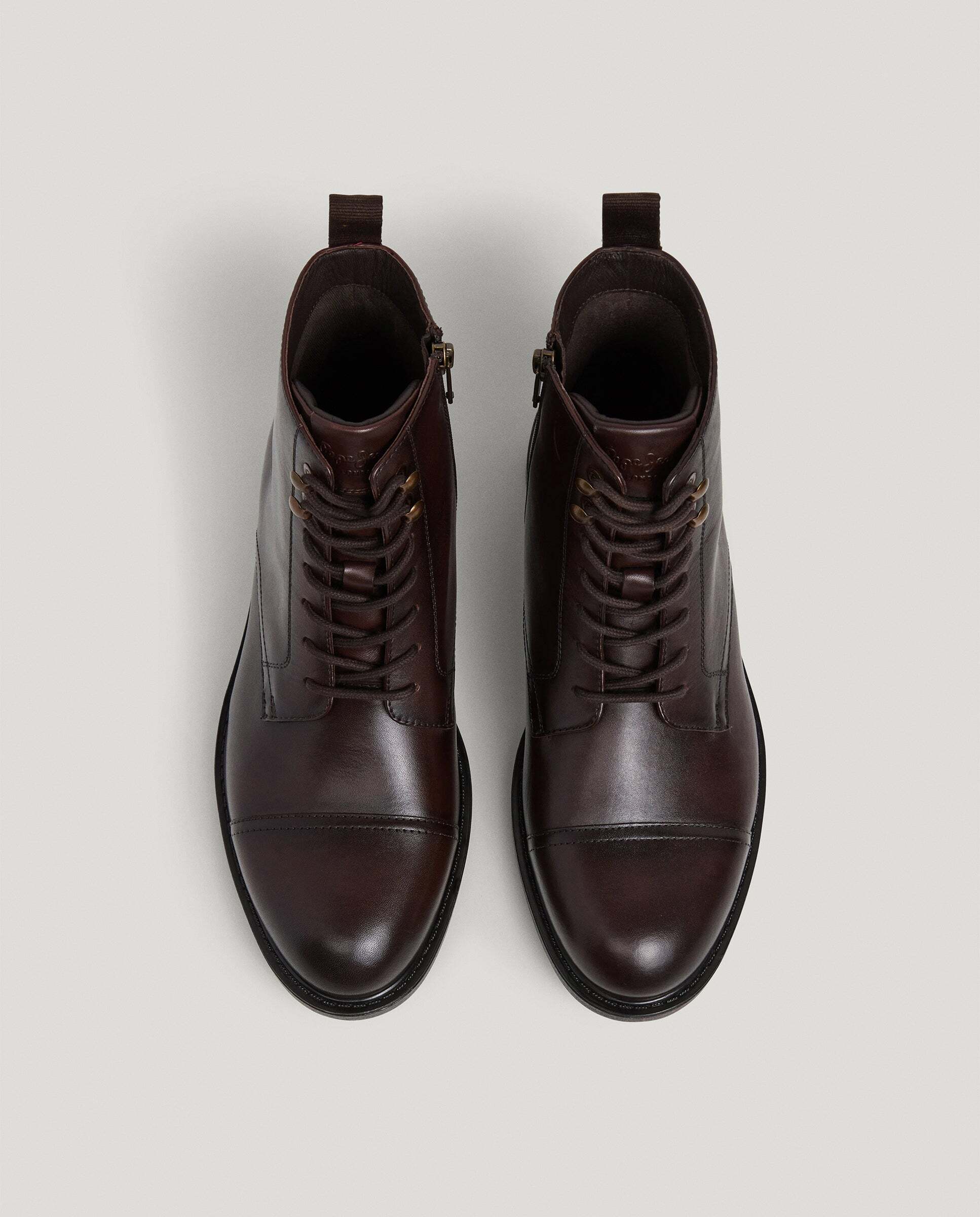Botas de hombre cierre cordones 100% piel - Pepe Jeans - Marrón Marrón-3