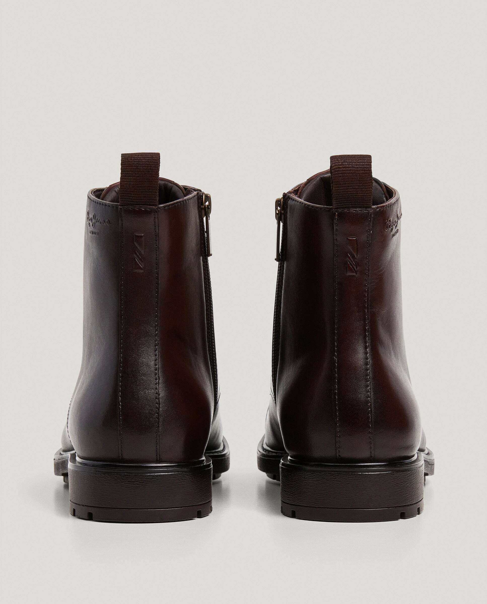 Botas de hombre cierre cordones 100% piel - Pepe Jeans - Marrón Marrón-4