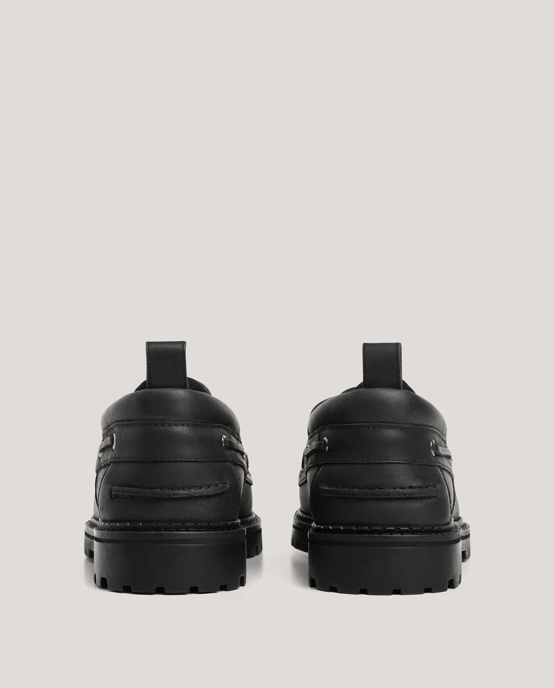 Imagen 4 de Zapatos de hombre náuticos 100% piel - Pepe Jeans - Negro Negro