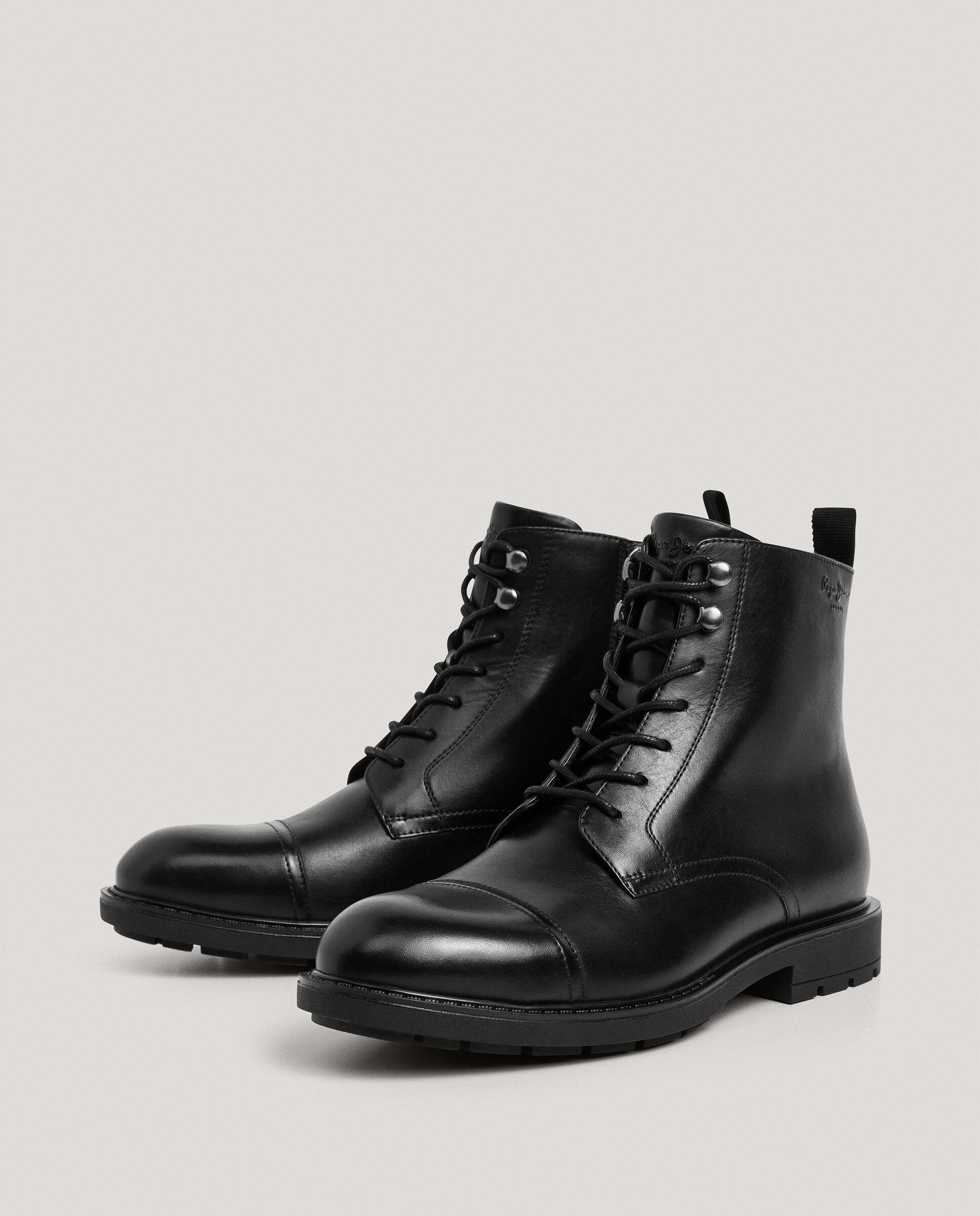 Imagen 4 de Botas de hombre cierre cordones 100% piel - Pepe Jeans - Negro Negro