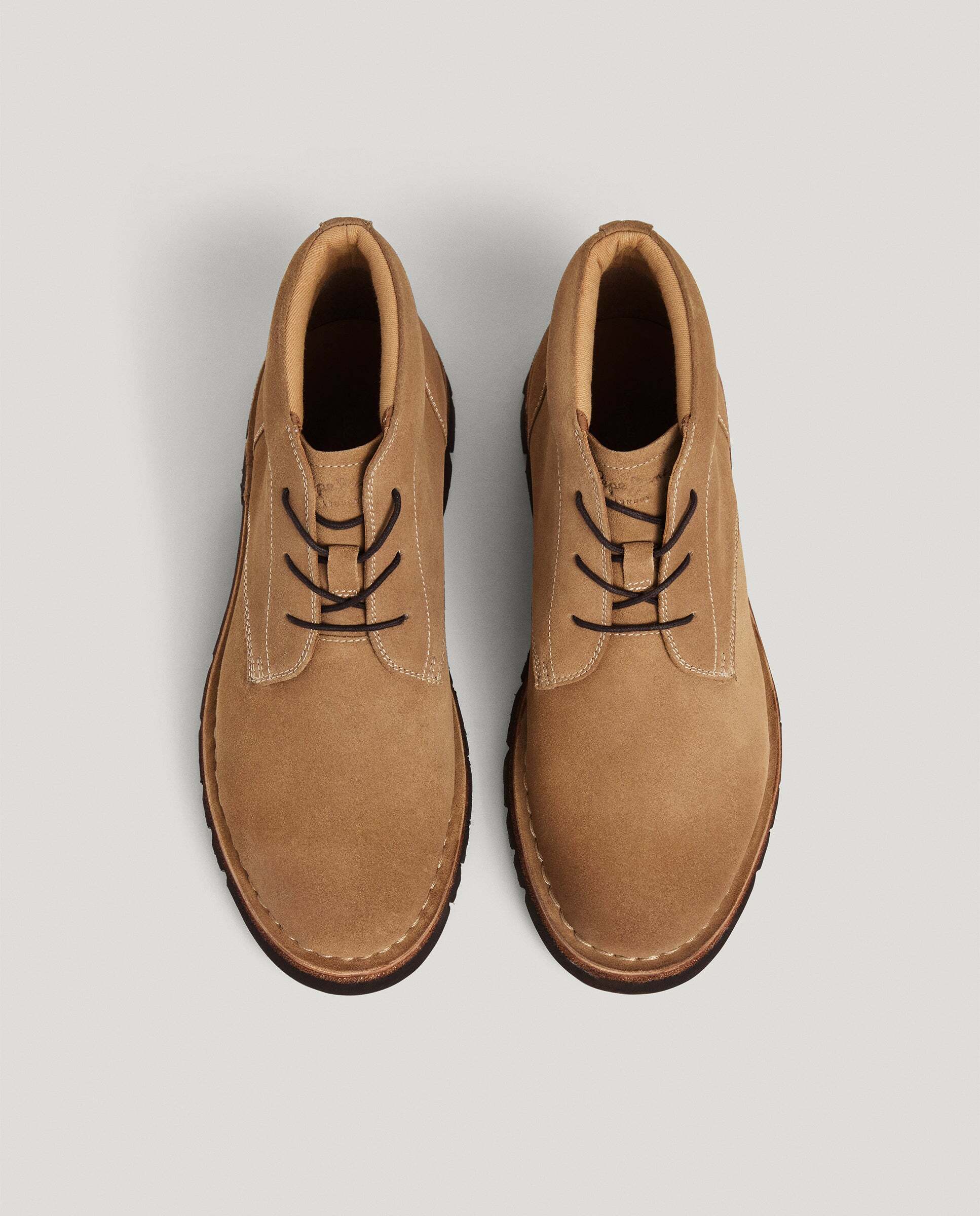 Imagen 3 de Botines de hombre tipo blucher de ante - Pepe Jeans - Natural Natural