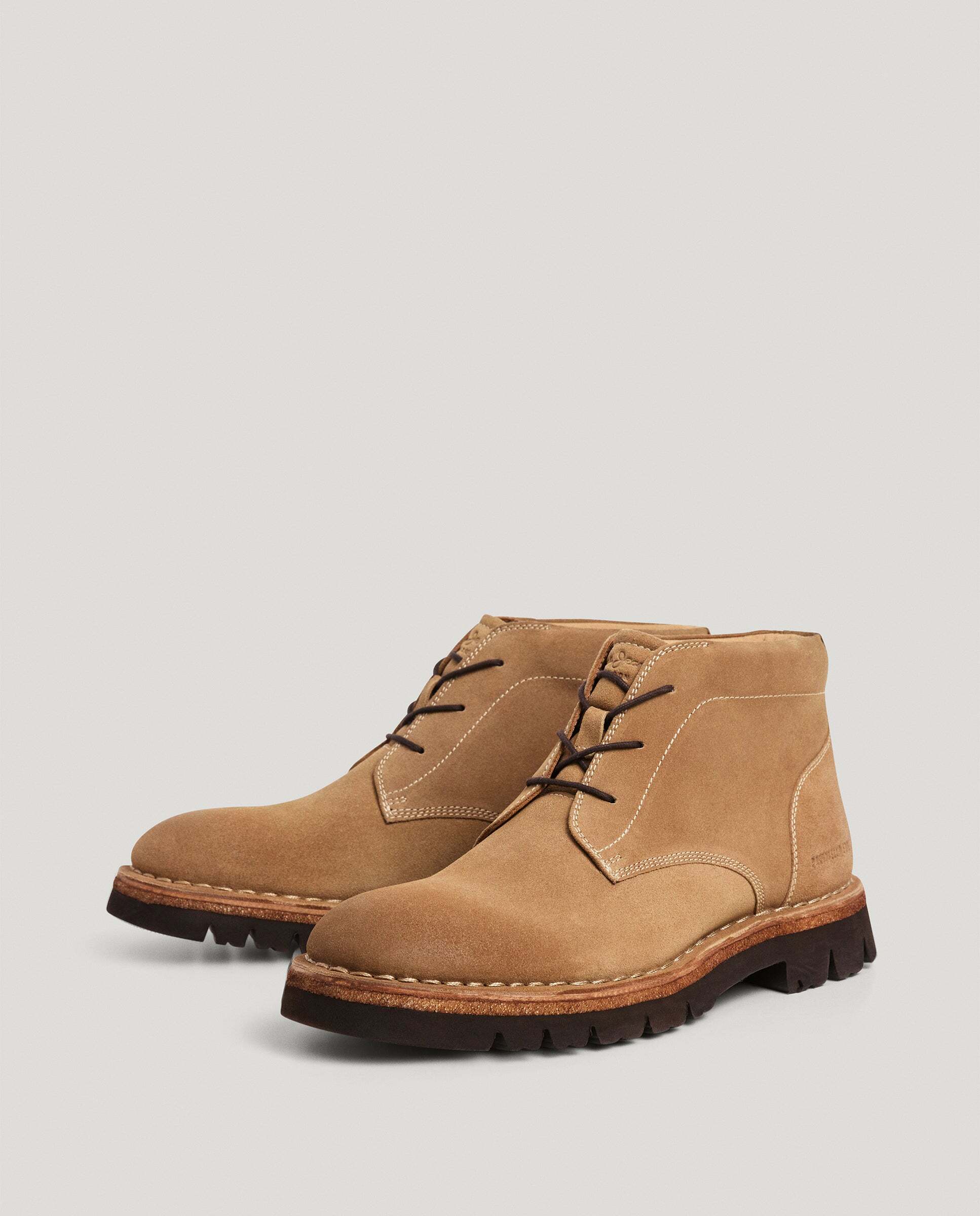 Imagen 2 de Botines de hombre tipo blucher de ante - Pepe Jeans - Natural Natural