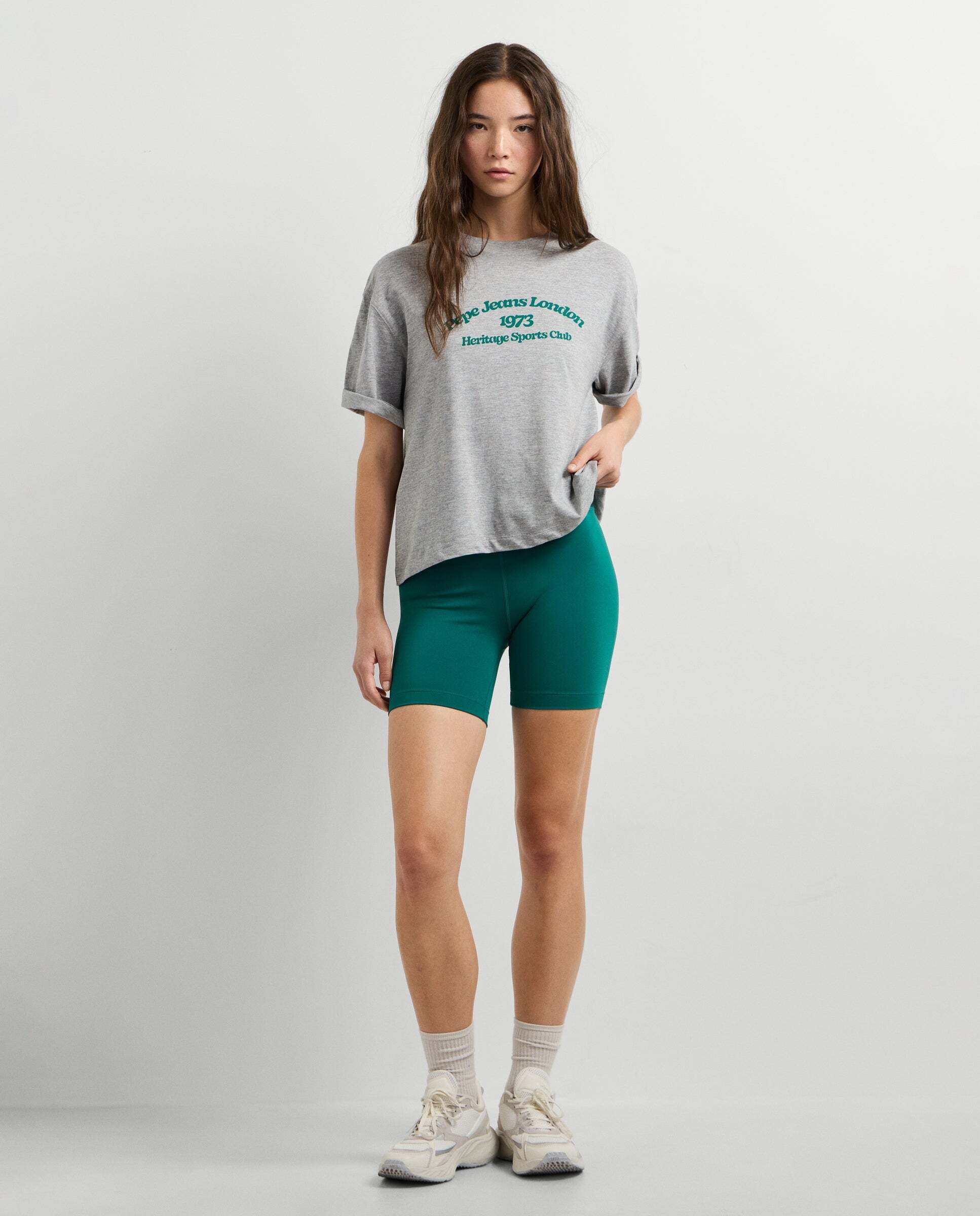 Camiseta de mujer gráfico estampado - Pepe Jeans - Gris Gris-1