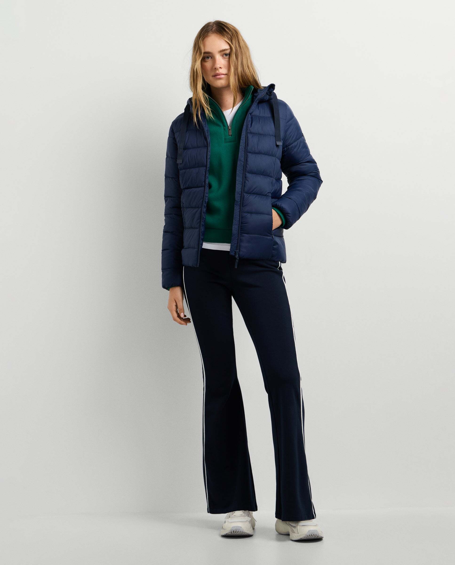 Plumífero de mujer acolchado con capucha - Pepe Jeans - Azul oscuro Azul oscuro-2