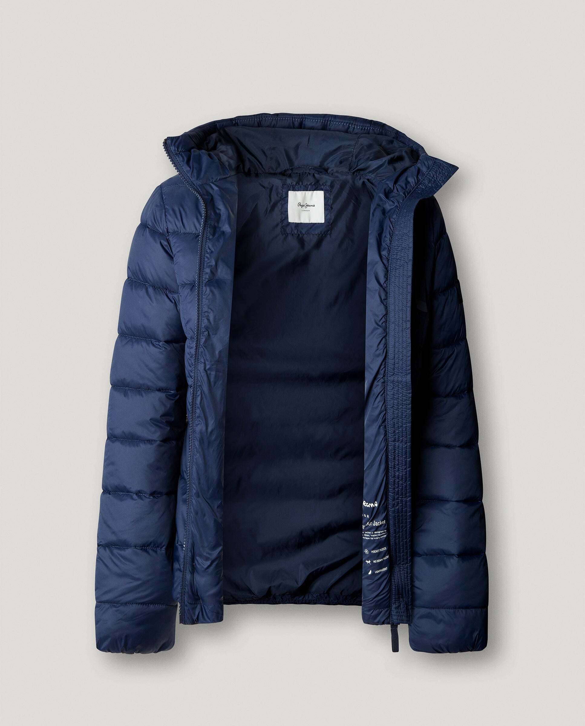 Plumífero de mujer acolchado con capucha - Pepe Jeans - Azul oscuro Azul oscuro-9