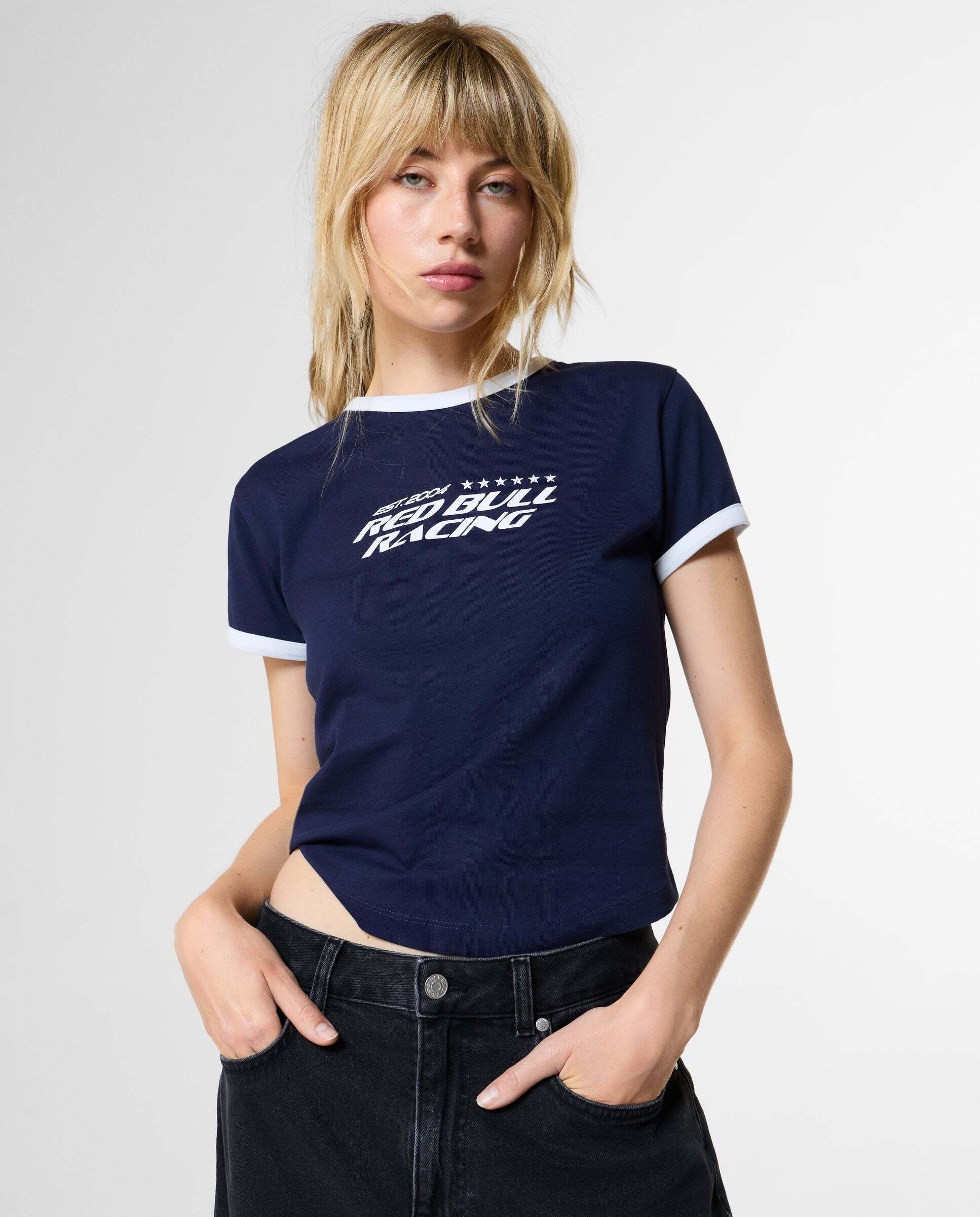 Camiseta de mujer color block con gráfico red bull racing - Pepe Jeans - Azul Azul-1