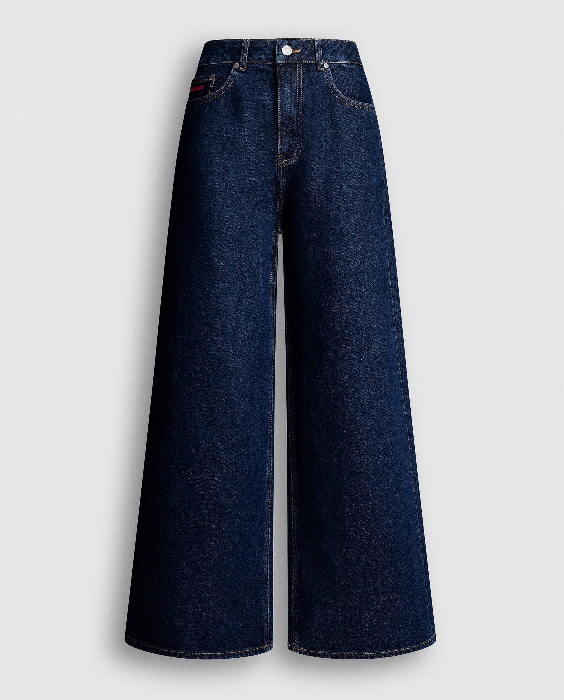 Vaquero de mujer fit wide y tiro medio red bull racing - Pepe Jeans - Azul marino Azul marino-6