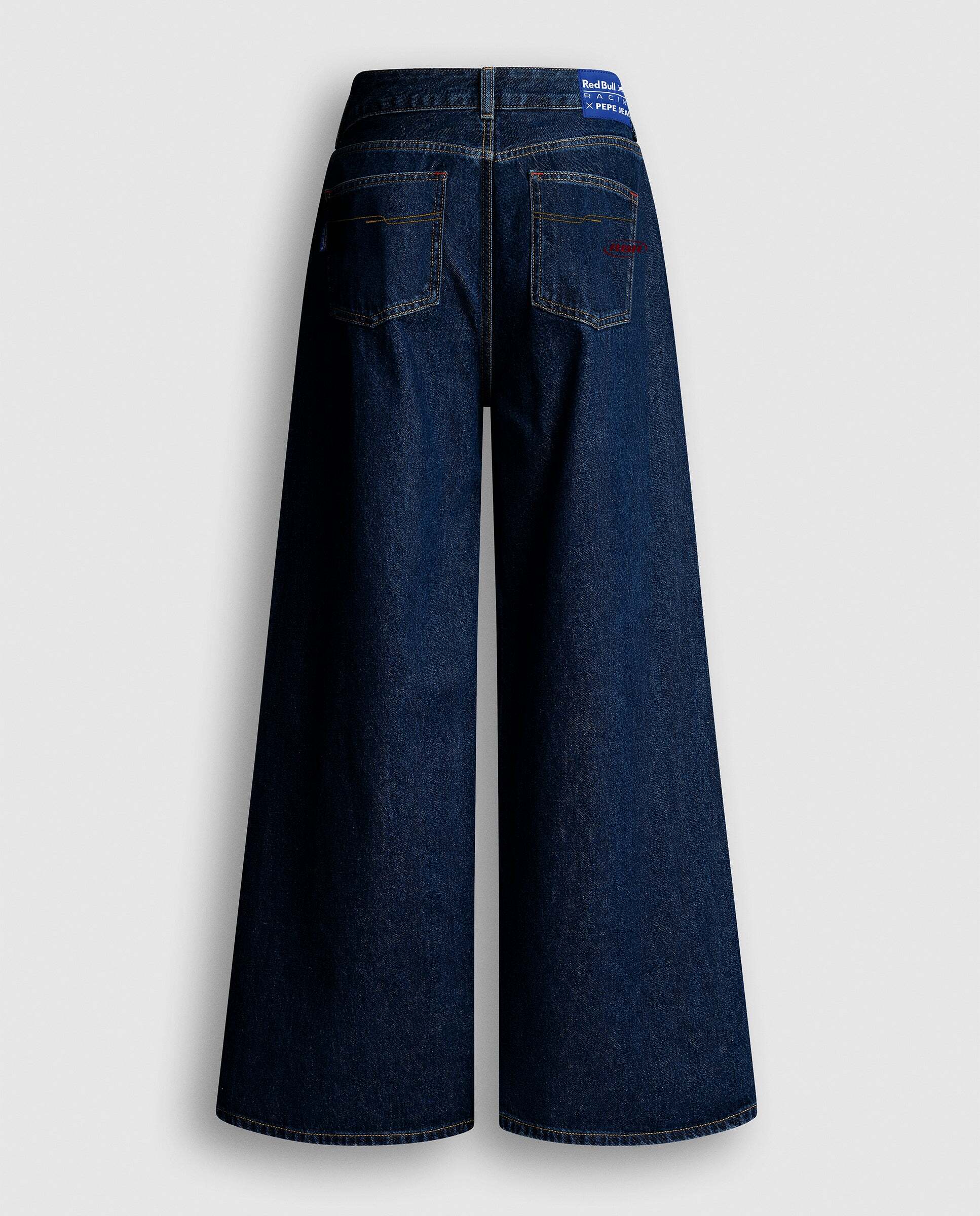 Vaquero de mujer fit wide y tiro medio red bull racing - Pepe Jeans - Azul marino Azul marino-5