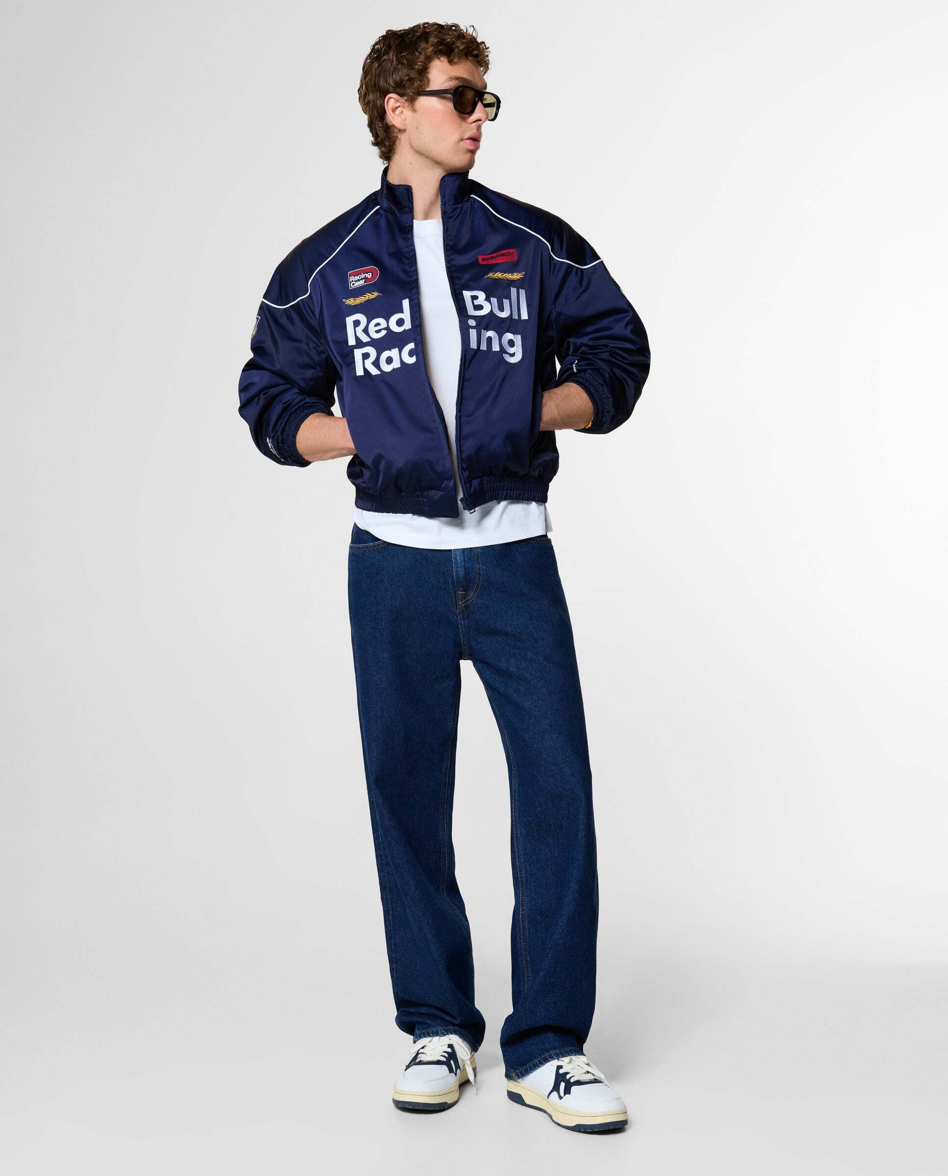 Imagen 1 de Vaquero de hombre fit loose con logo estampado red bull racing Azul marino