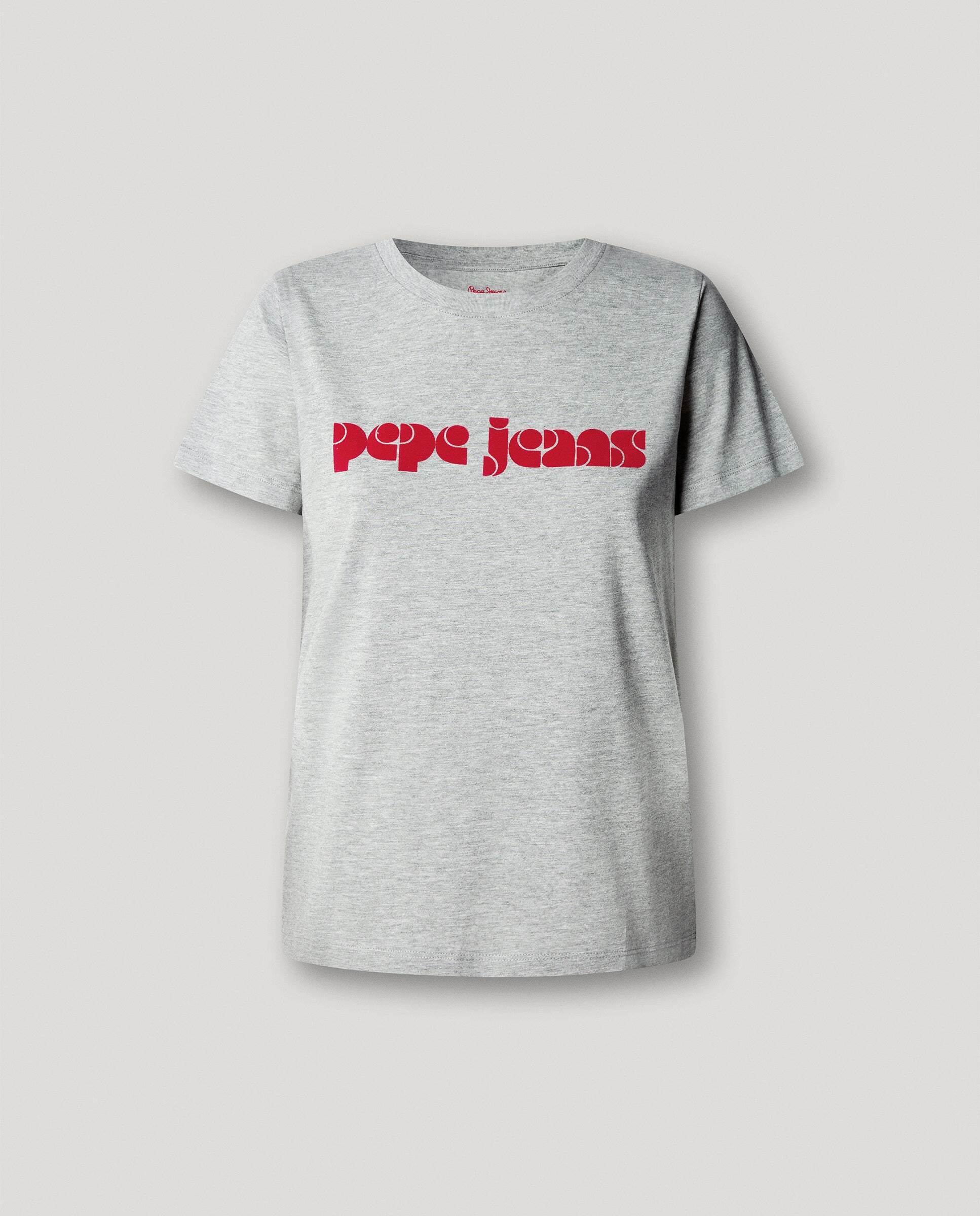 Camiseta de mujer logo retro estampado - Pepe Jeans - Gris Gris-6