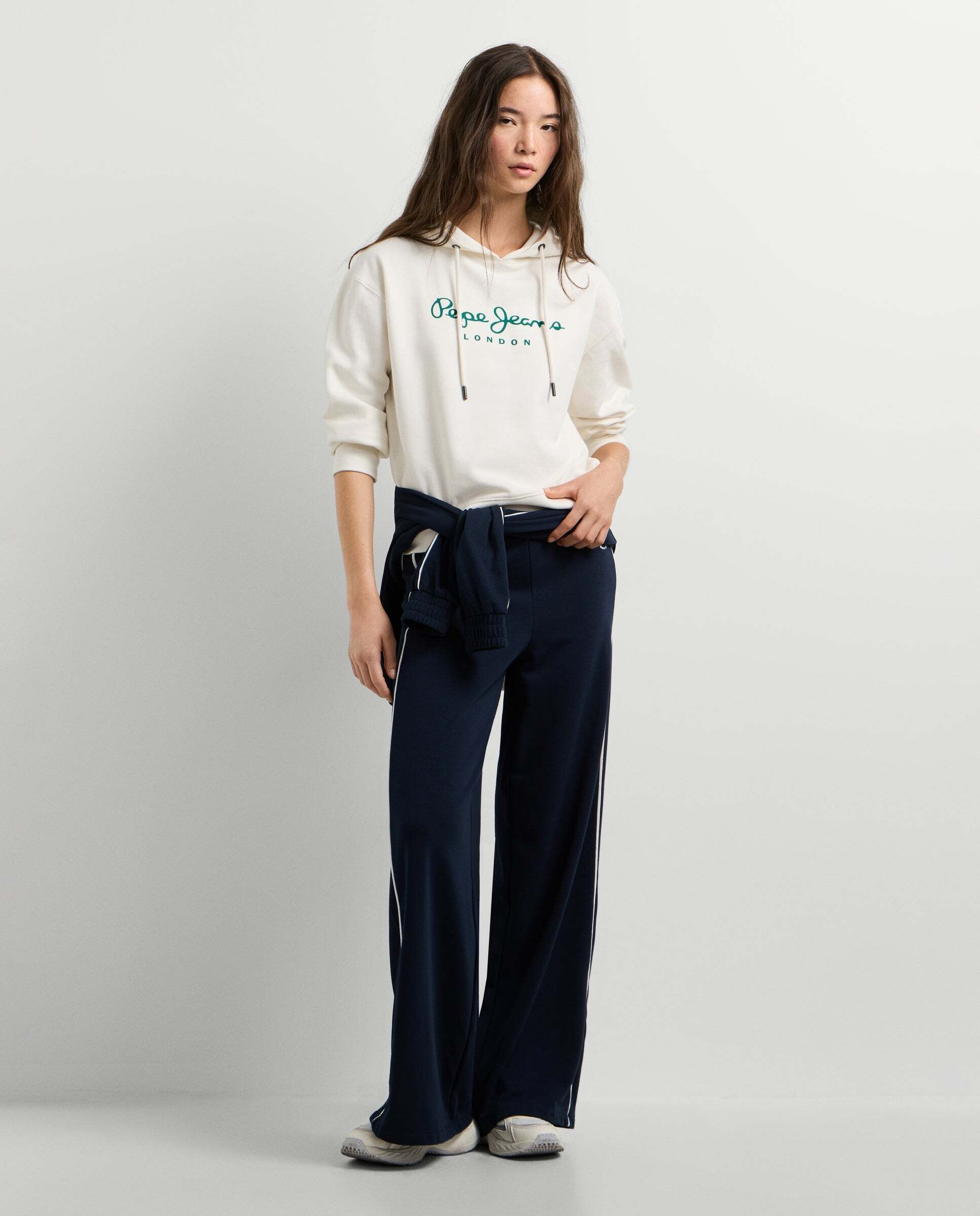 Sudadera con capucha de mujer con logo - Pepe Jeans - Blanco Blanco-1
