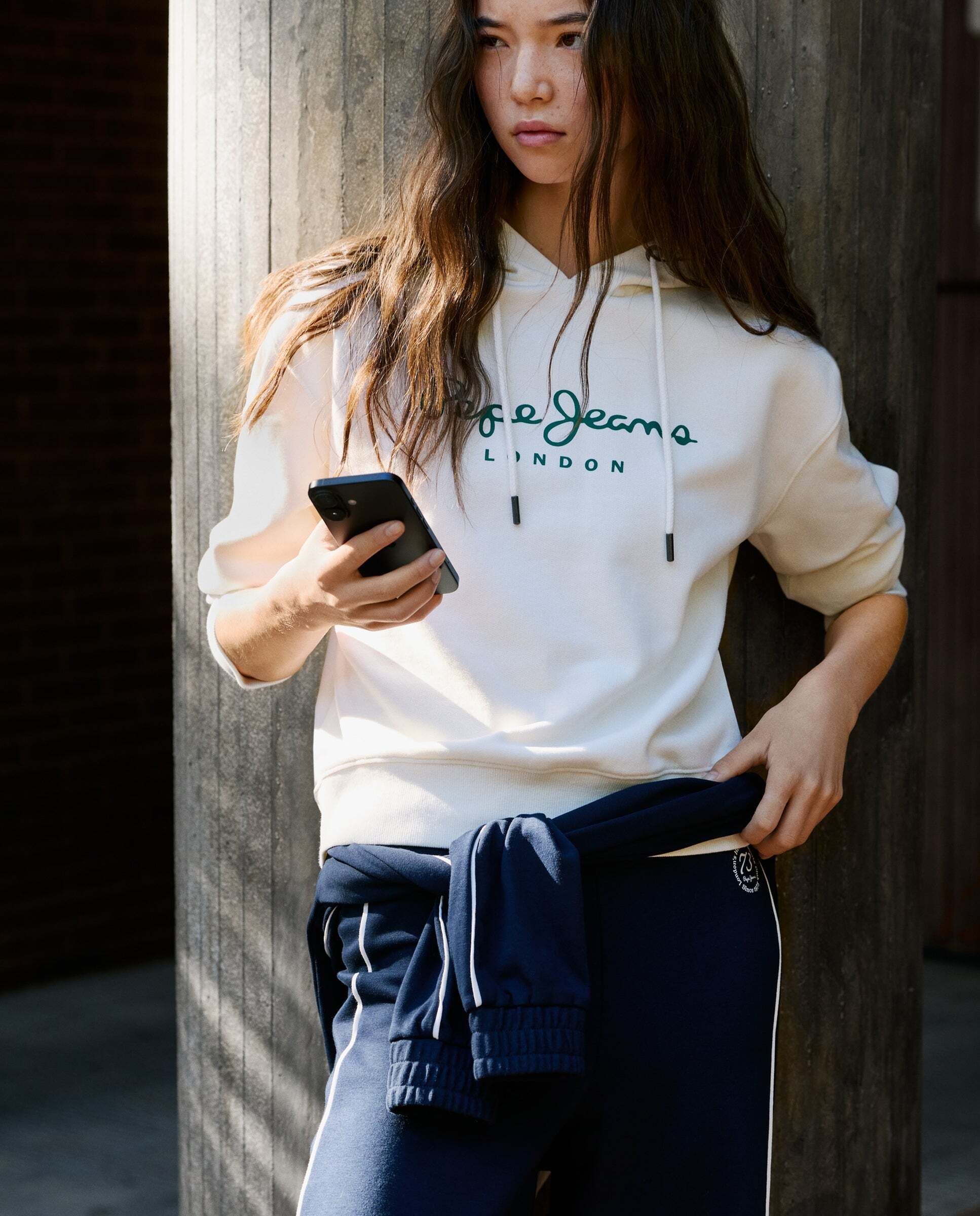 Sudadera con capucha de mujer con logo - Pepe Jeans - Blanco Blanco-3
