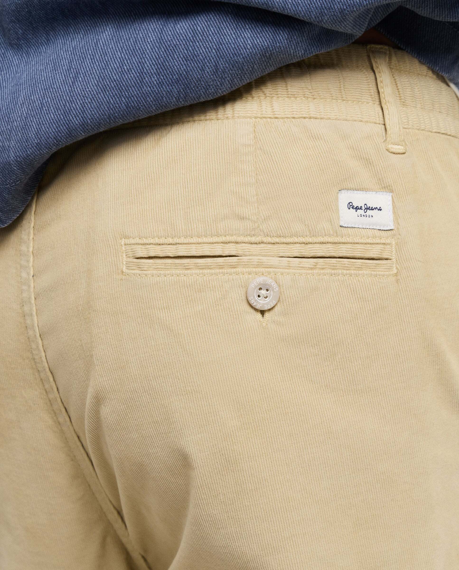 Pantalón de hombre chino pana fit relaxed - Pepe Jeans - Natural Natural-4