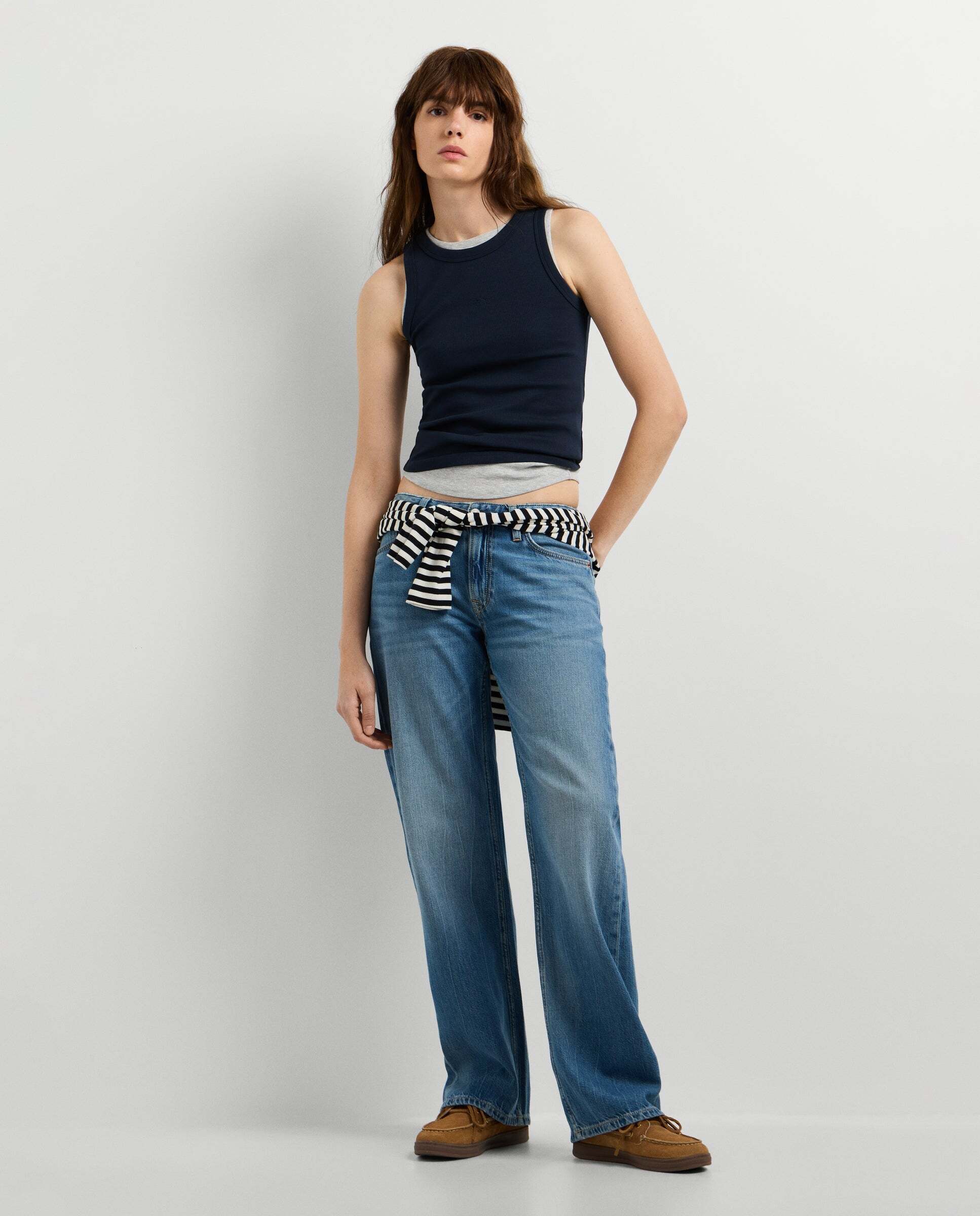Imagen 4 de Top de mujer canalé sin mangas - Pepe Jeans - Azul Azul