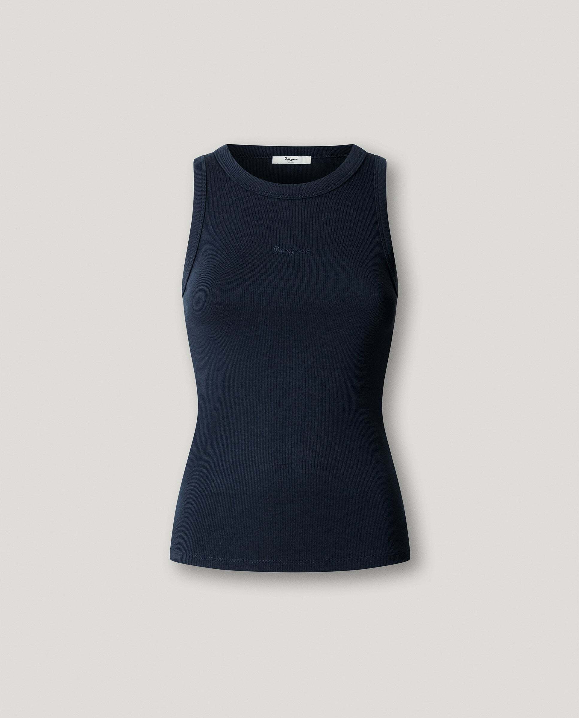 Imagen 7 de Top de mujer canalé sin mangas - Pepe Jeans - Azul Azul
