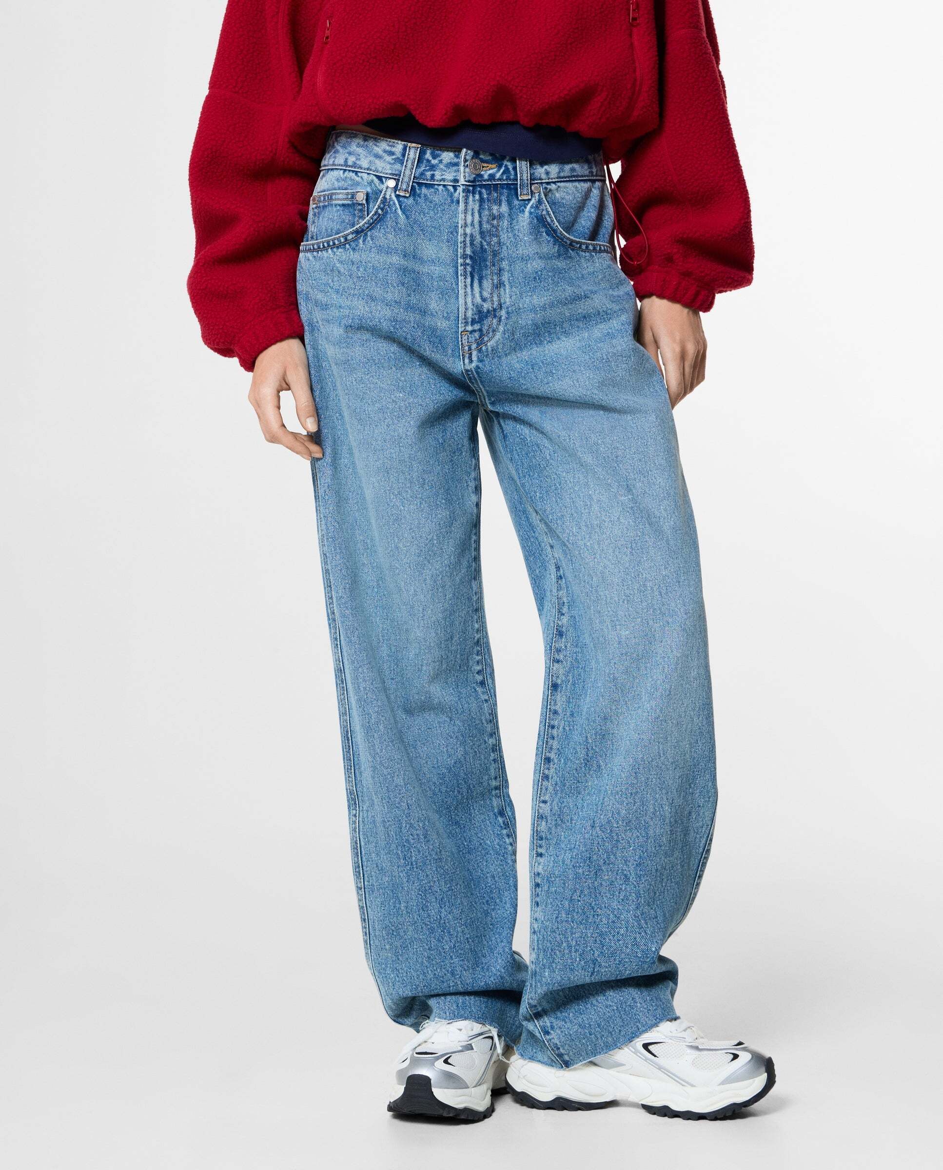 Vaquero de mujer fit wide y tiro medio red bull racing - Pepe Jeans - Azul denim Azul denim-1