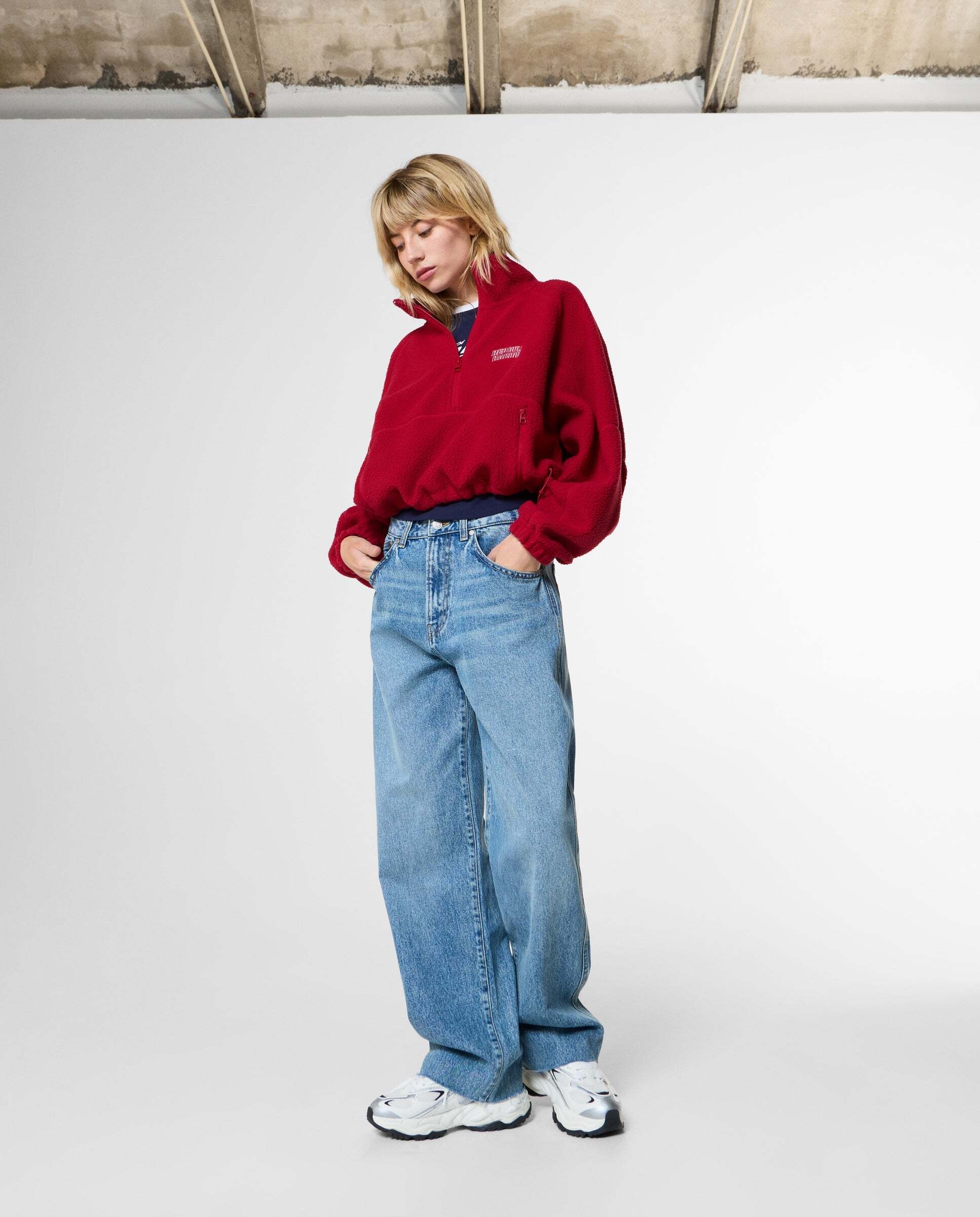 Vaquero de mujer fit wide y tiro medio red bull racing - Pepe Jeans - Azul marino Azul marino-2