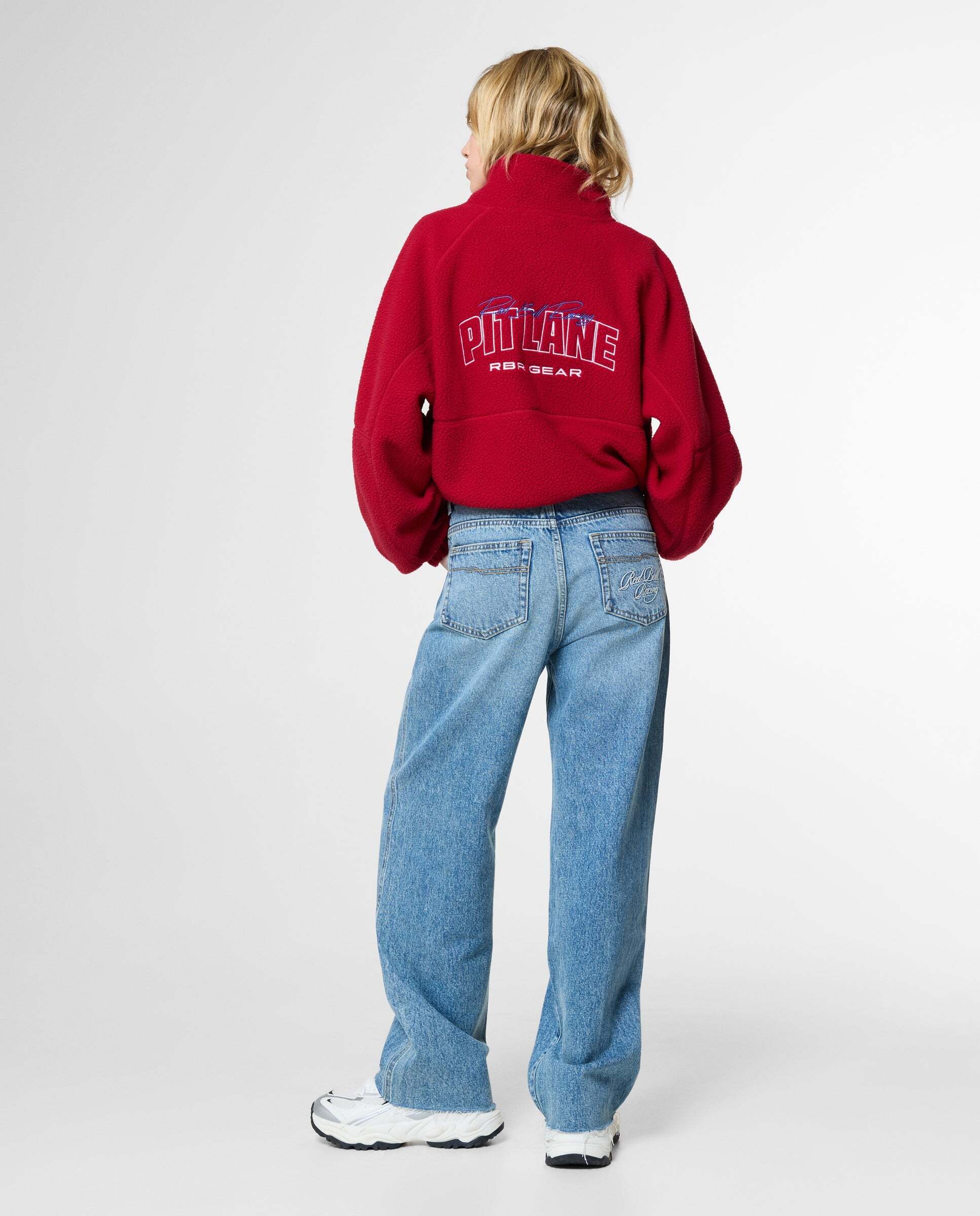 Vaquero de mujer fit wide y tiro medio red bull racing - Pepe Jeans - Azul marino Azul marino-3