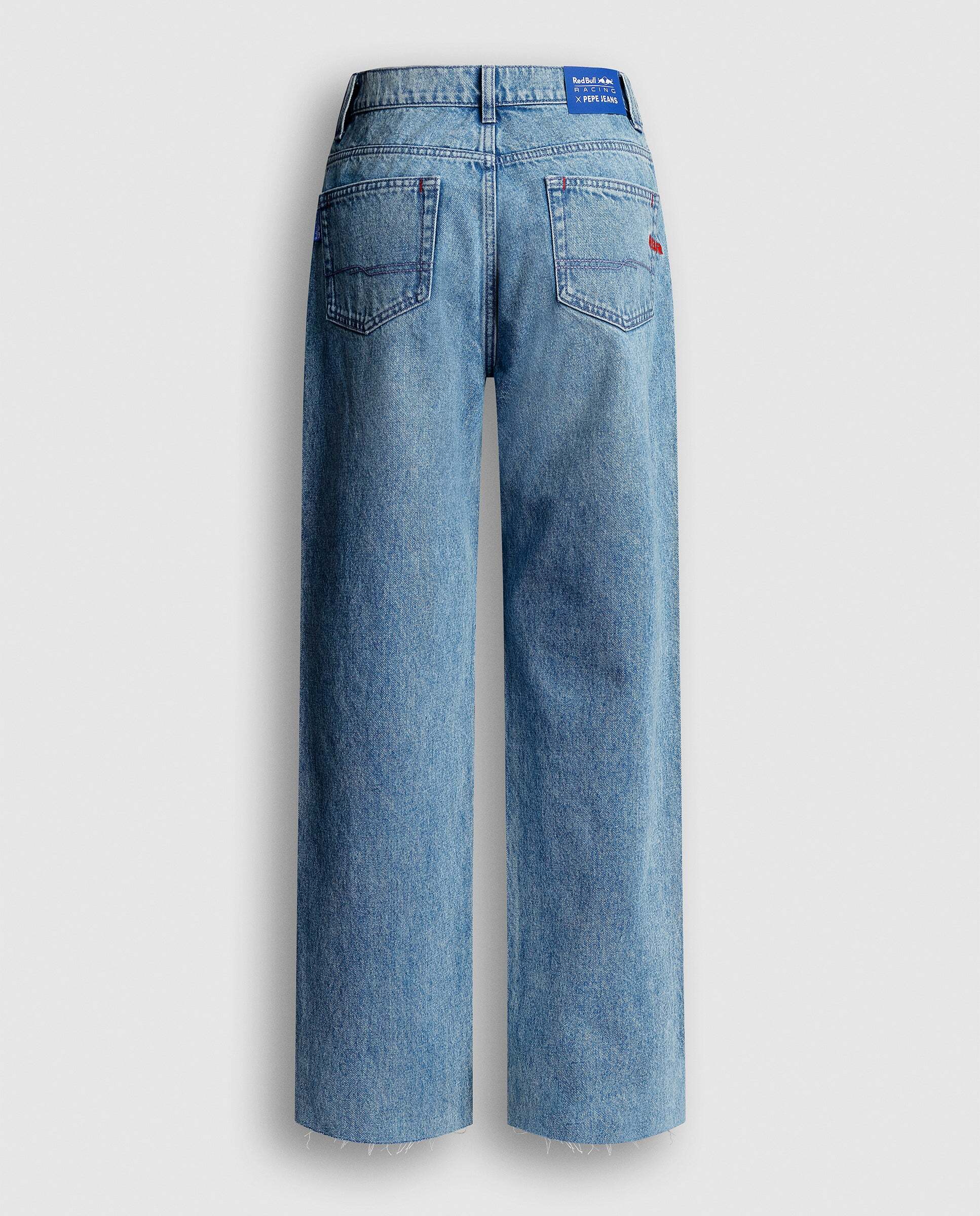 Vaquero de mujer fit wide y tiro medio red bull racing - Pepe Jeans - Azul marino Azul marino-5