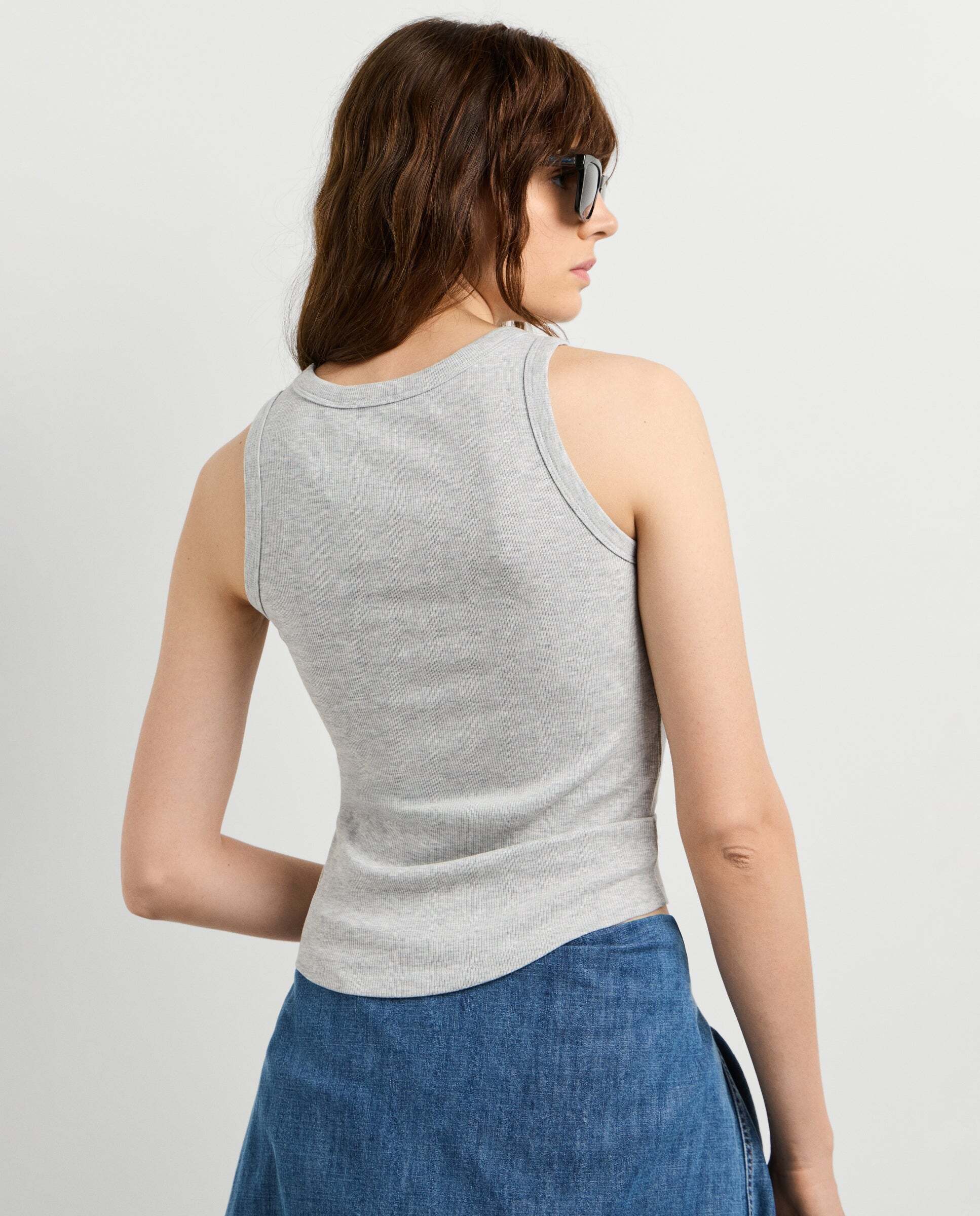 Imagen 5 de Top de mujer canalé sin mangas - Pepe Jeans - Gris Gris