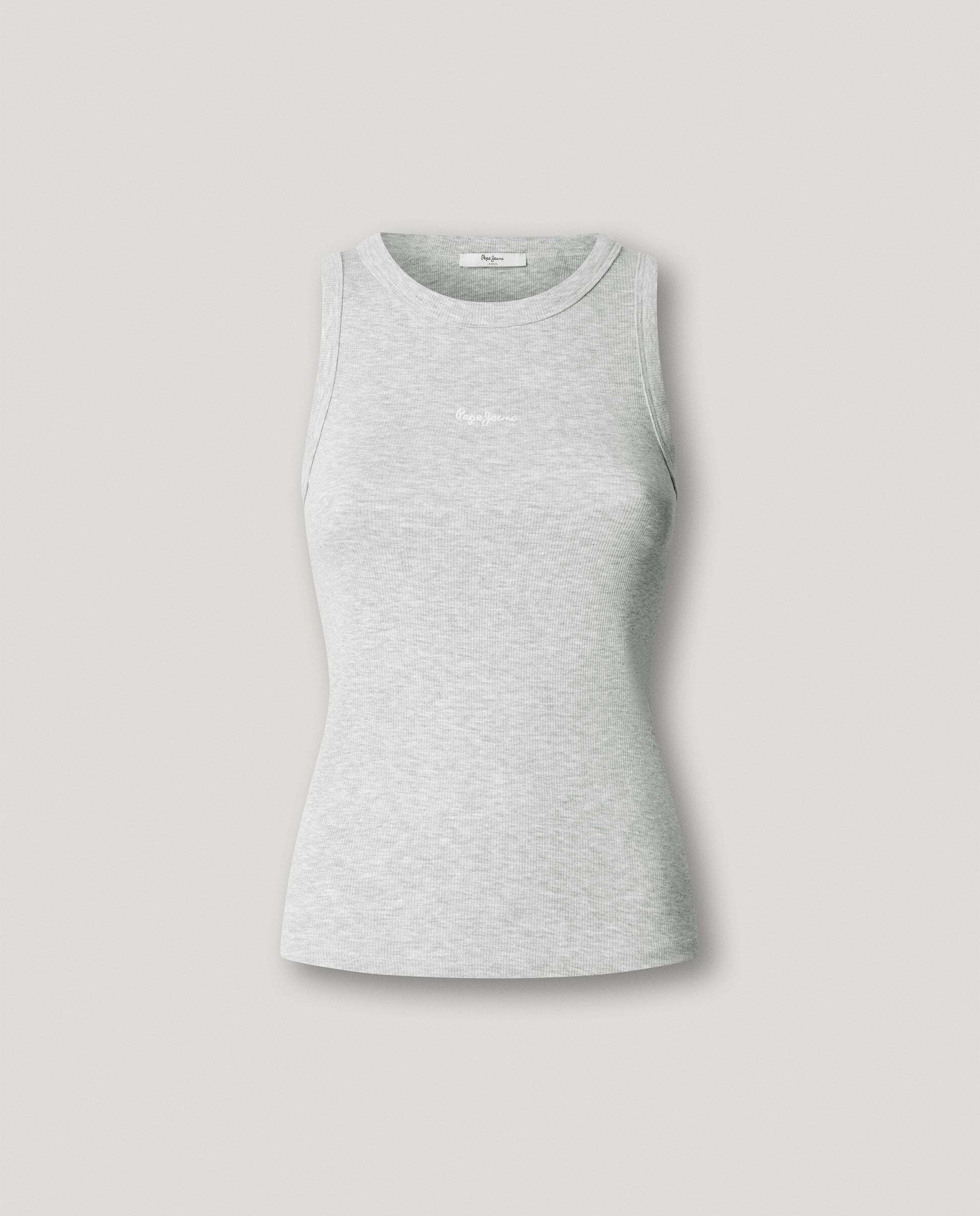 Imagen 7 de Top de mujer canalé sin mangas - Pepe Jeans - Gris Gris