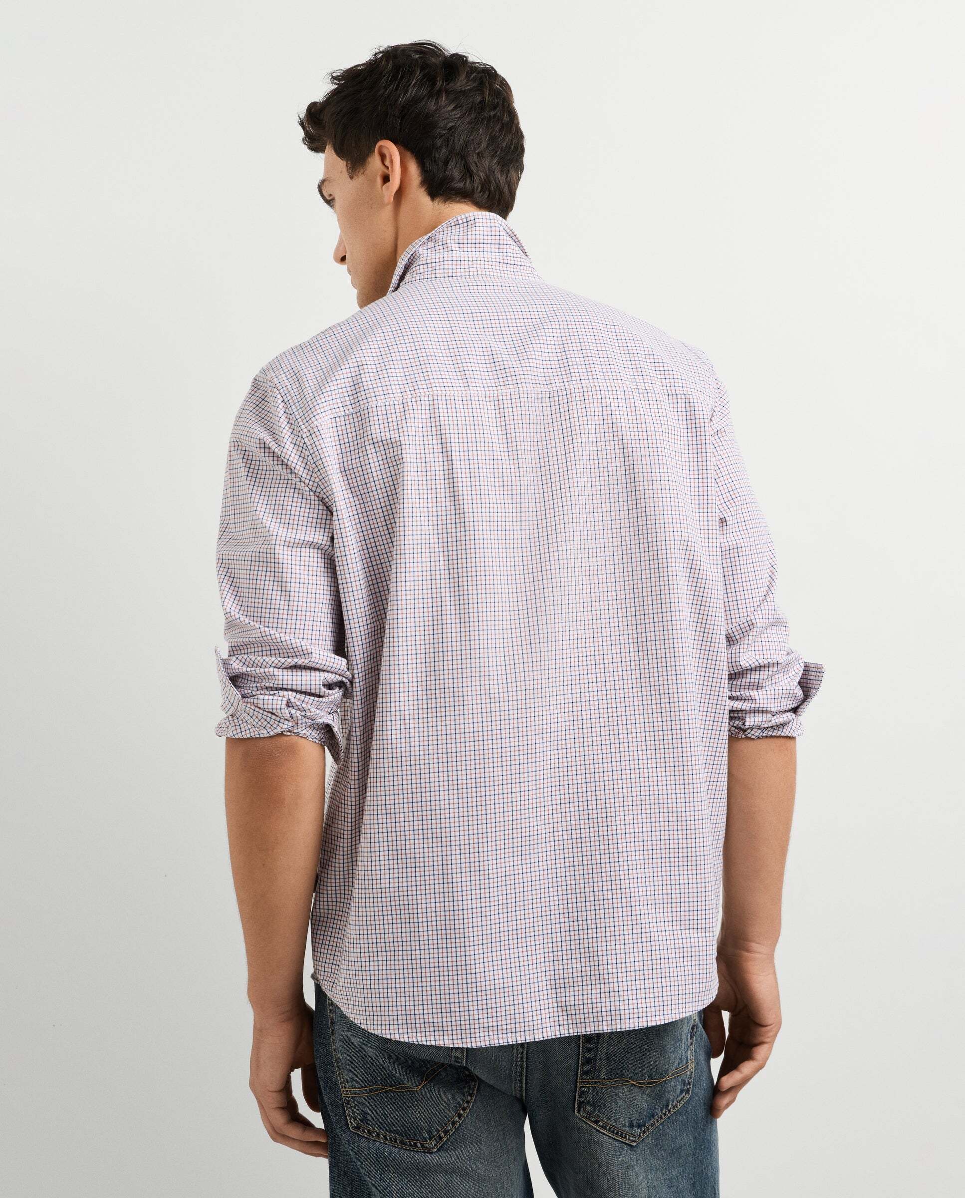 Camisa de hombre sarga cuadros fit regular - Pepe Jeans - Blanco Blanco-3