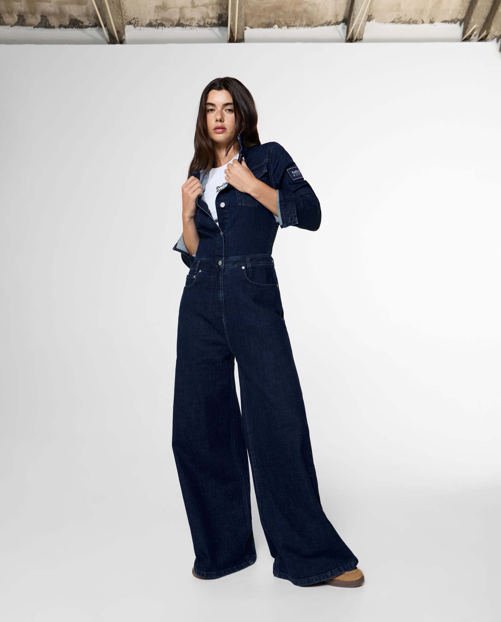 Mono de mujer largo denim fit regular red bull racing - Pepe Jeans - Azul marino Azul marino-1