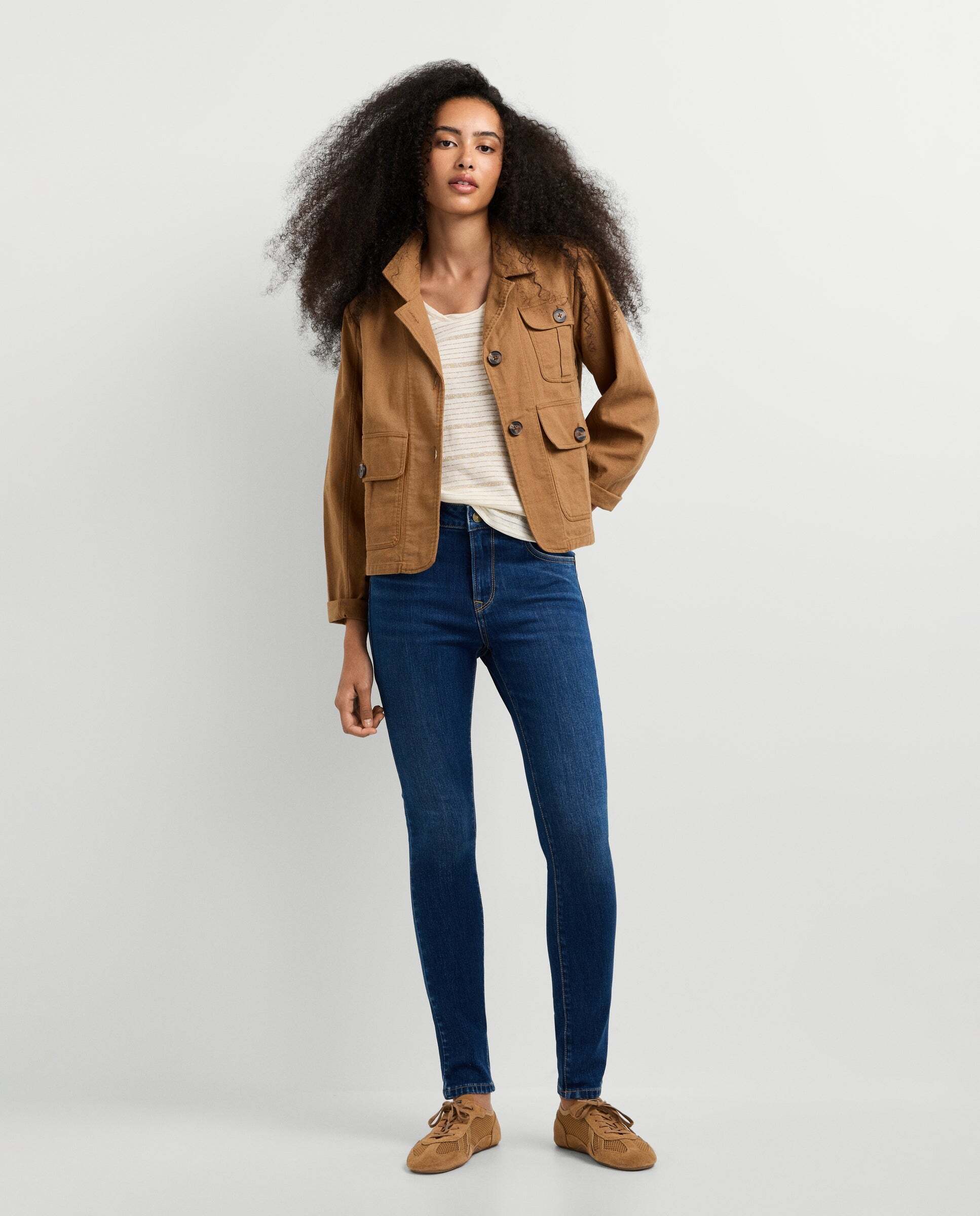 Vaquero de mujer fit skinny y tiro medio - Pepe Jeans - Azul Azul-3