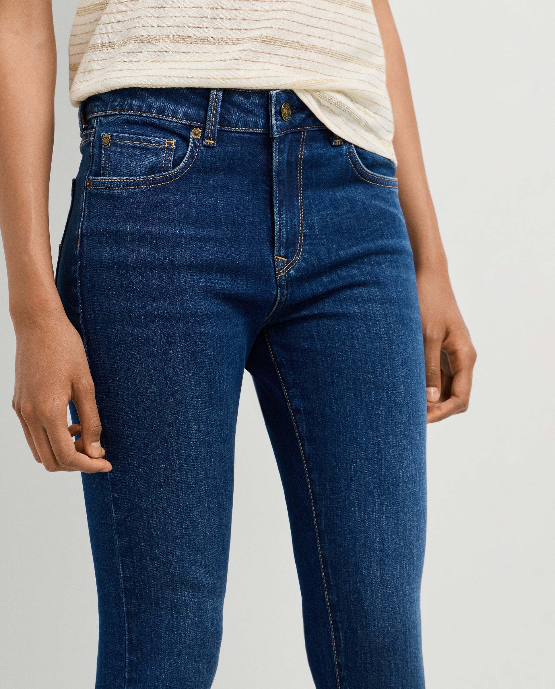 Vaquero de mujer fit skinny y tiro medio - Pepe Jeans - Azul Azul-5
