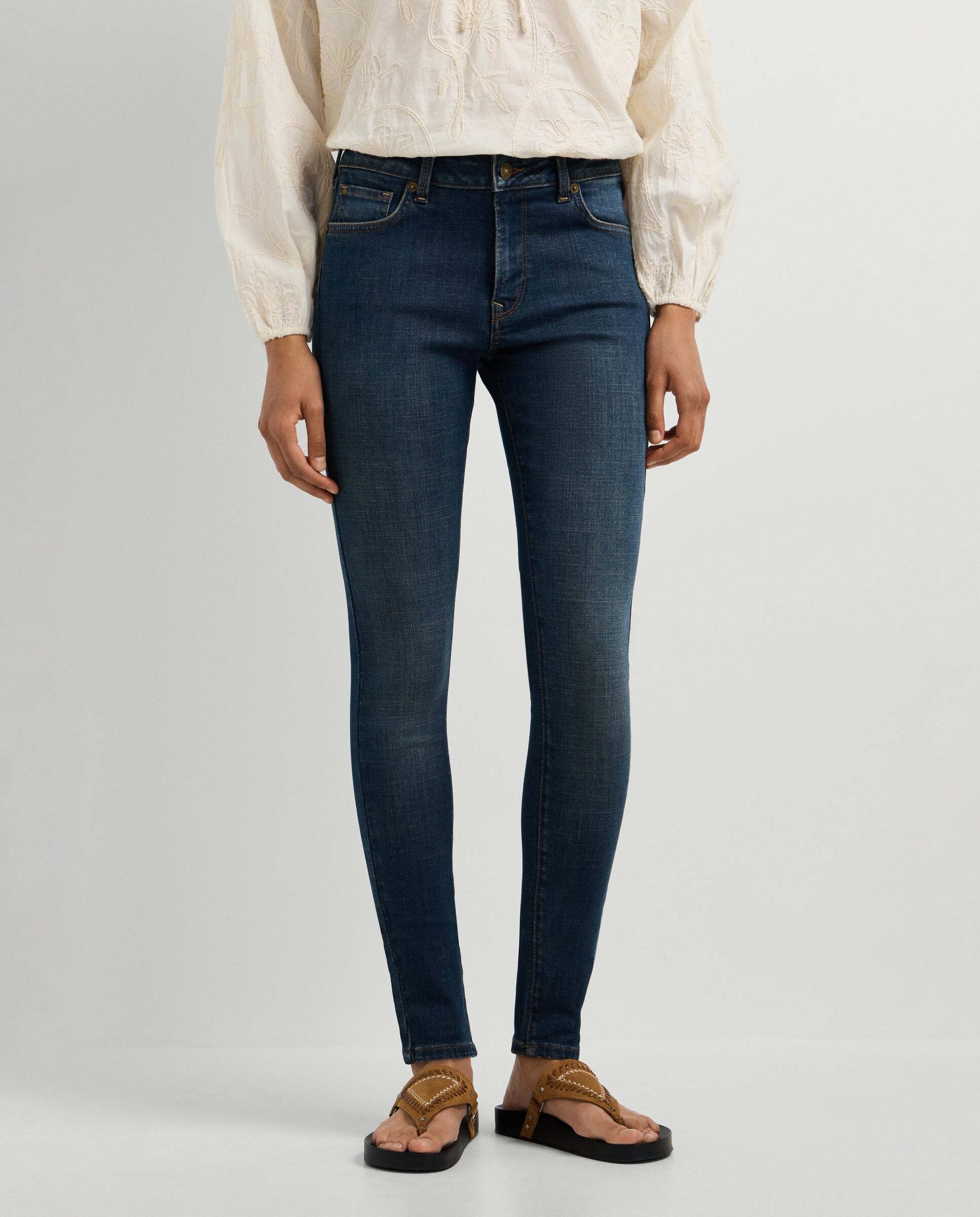 Vaquero de mujer fit skinny y tiro medio - Pepe Jeans - Negro Negro-2