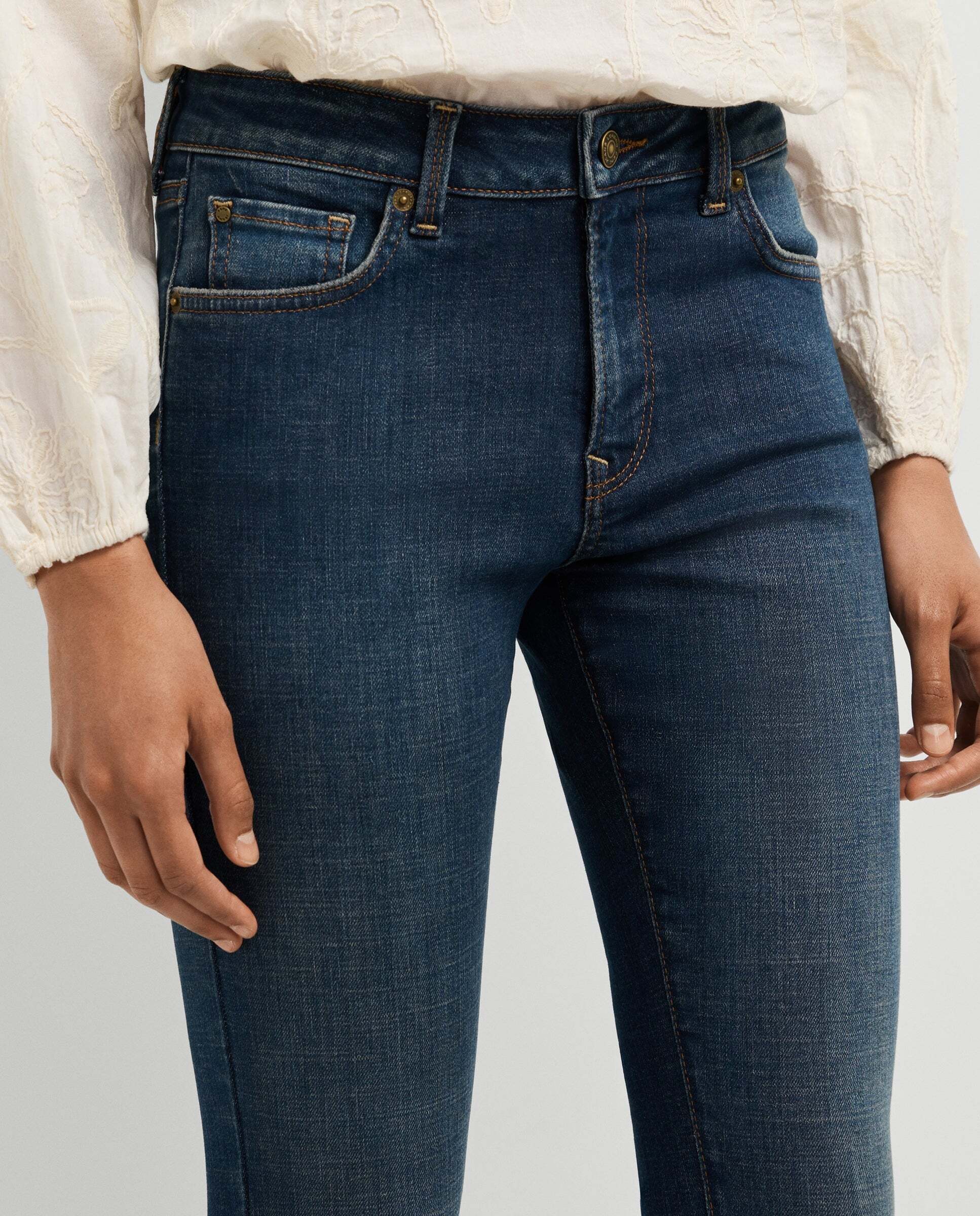 Vaquero de mujer fit skinny y tiro medio - Pepe Jeans - Negro Negro-5