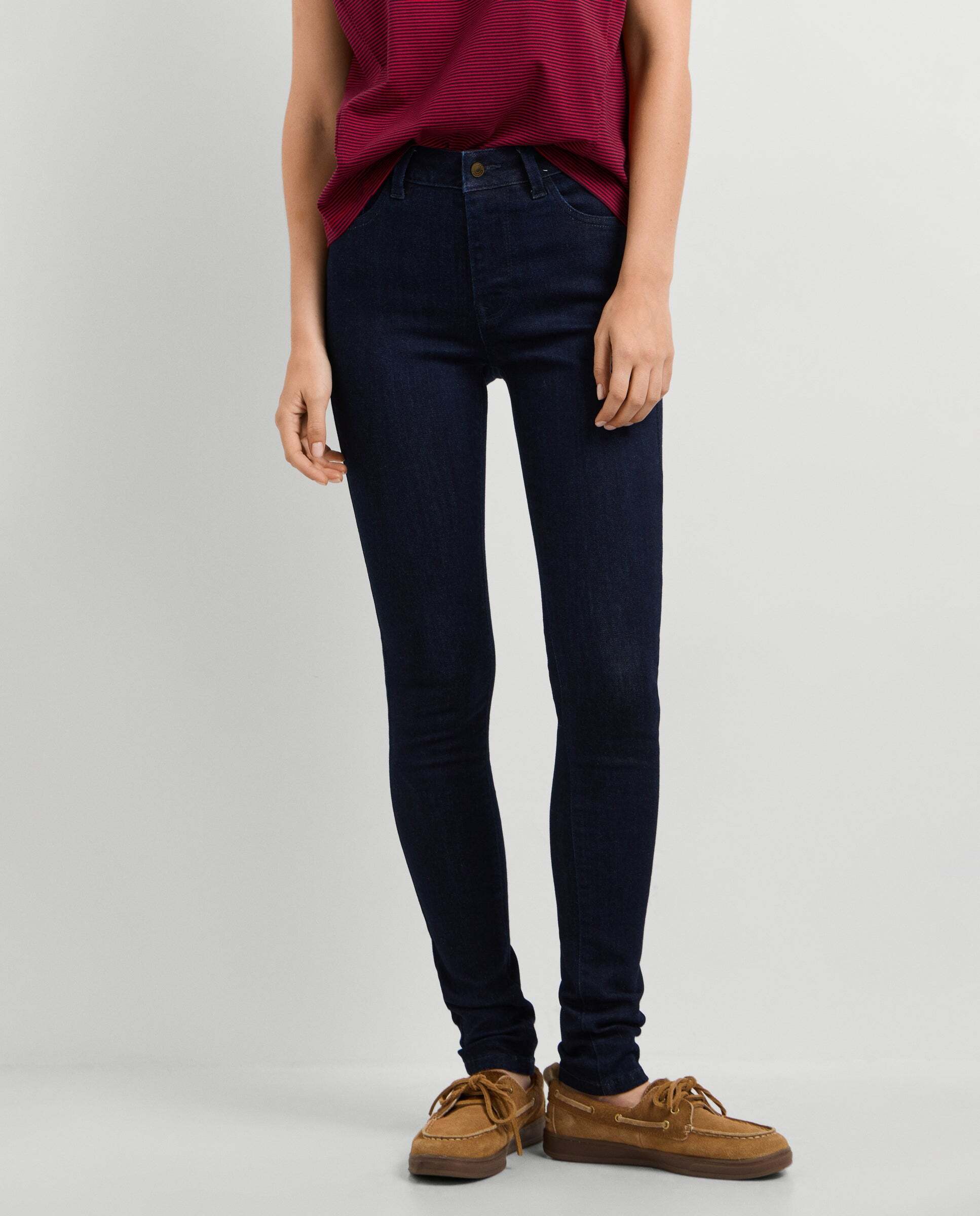 Vaquero de mujer fit skinny tiro medio - Pepe Jeans - Azul Azul-1
