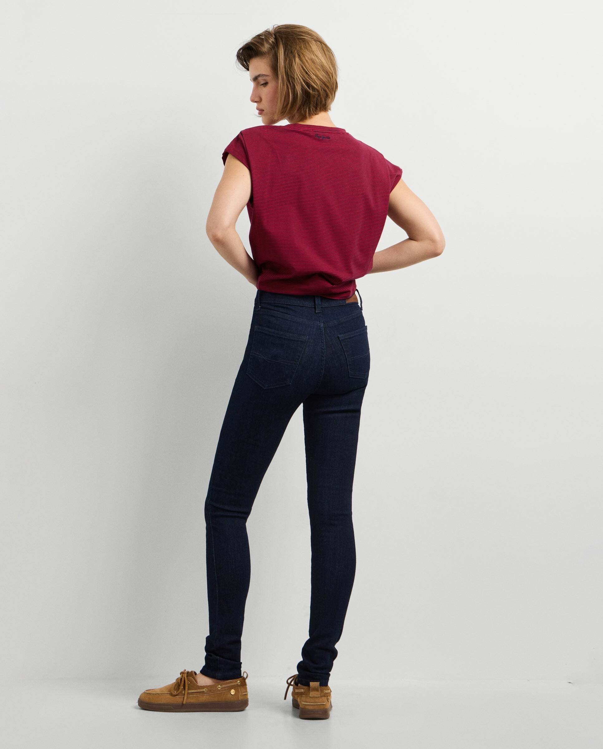 Vaquero de mujer fit skinny tiro medio - Pepe Jeans - Azul Azul-3