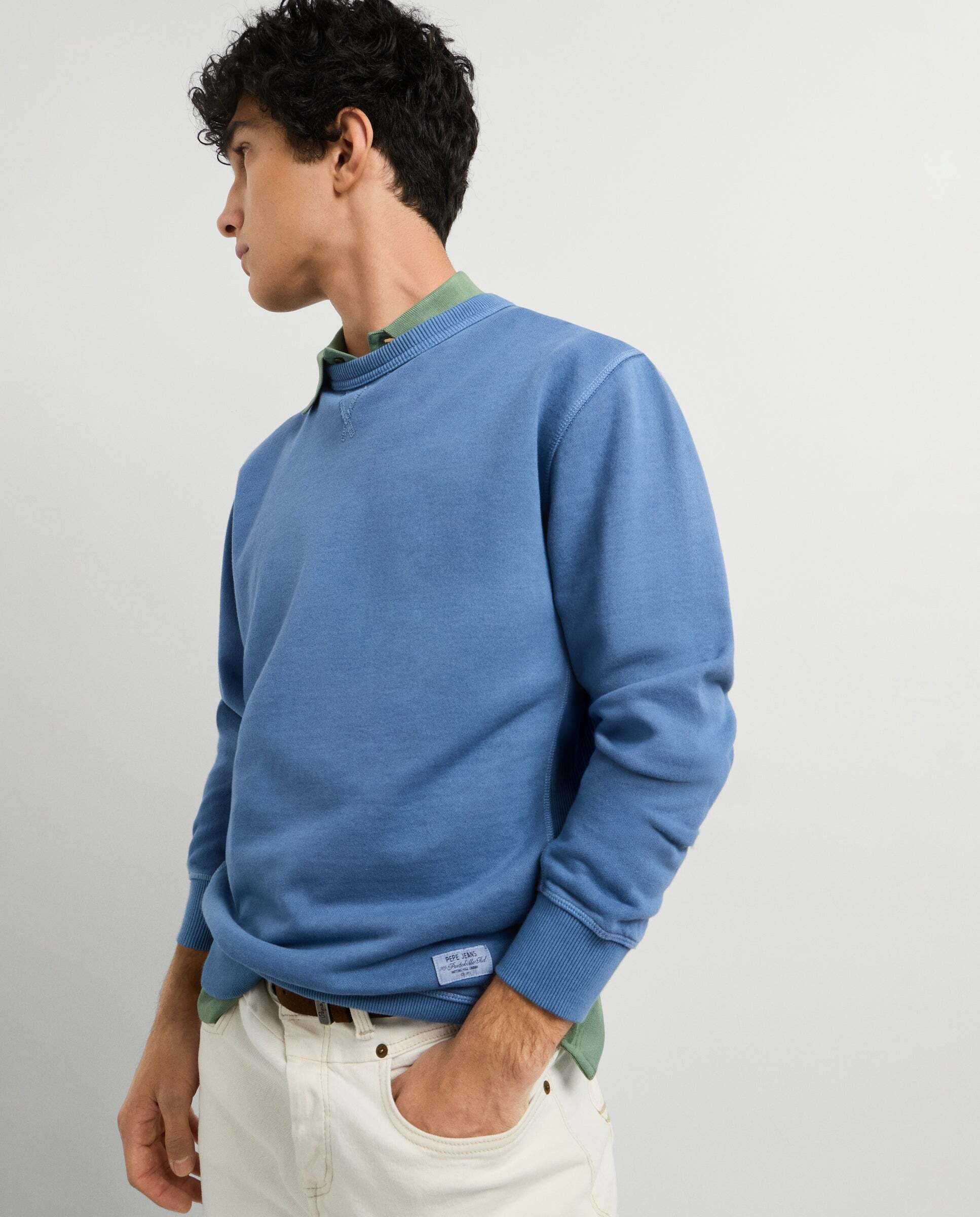 Imagen 0 de Sudadera de hombre cuello redondo fit regular Naranja