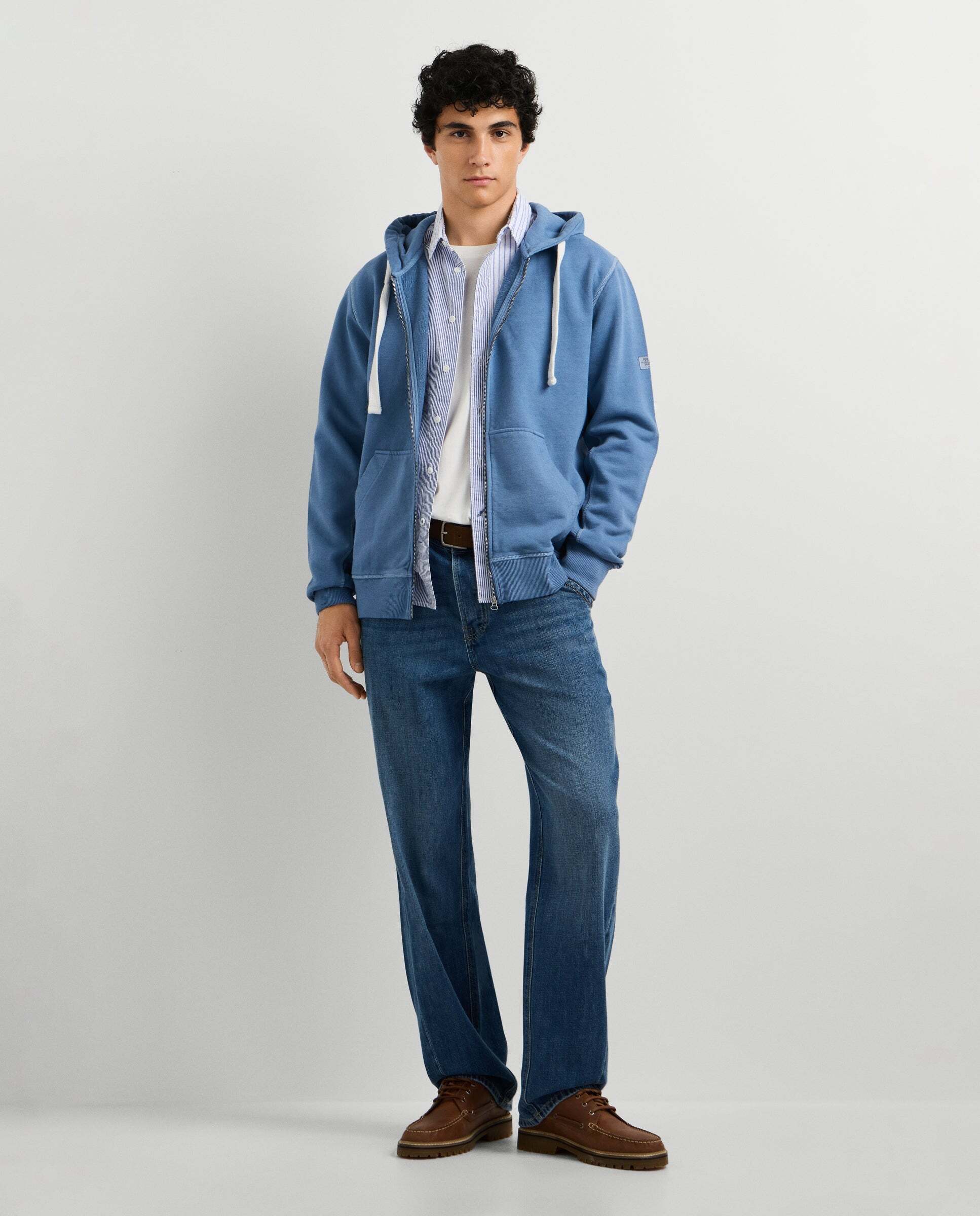 Sudadera de hombre capucha y cremallera fit regular - Pepe Jeans - Azul marino Azul marino-2