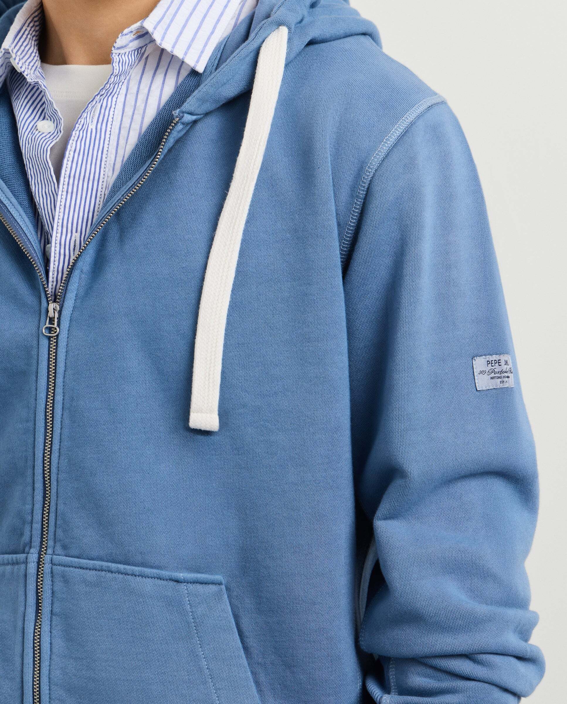 Sudadera de hombre capucha y cremallera fit regular - Pepe Jeans - Azul marino Azul marino-4