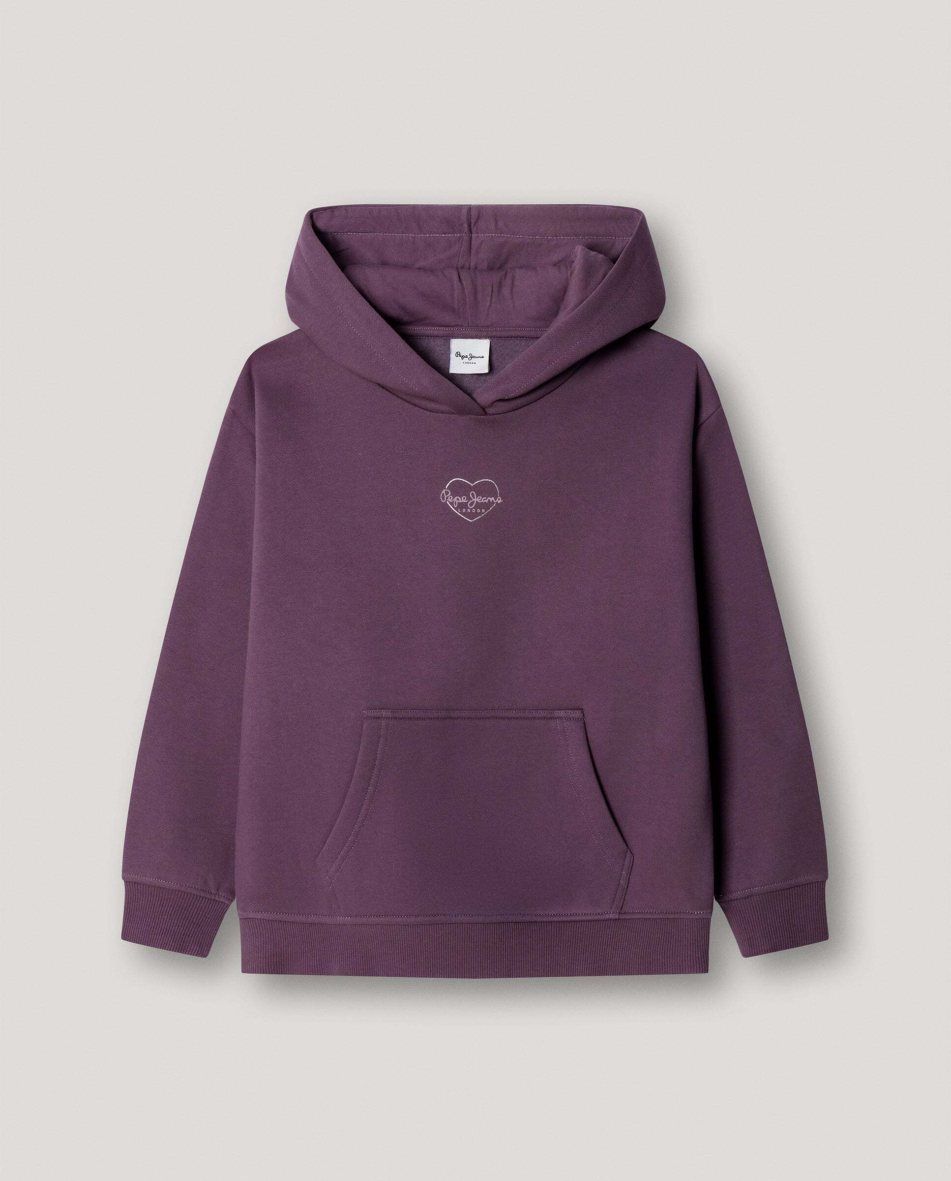 Sudadera de niña capucha fit relaxed - Pepe Jeans - Morado Morado-1