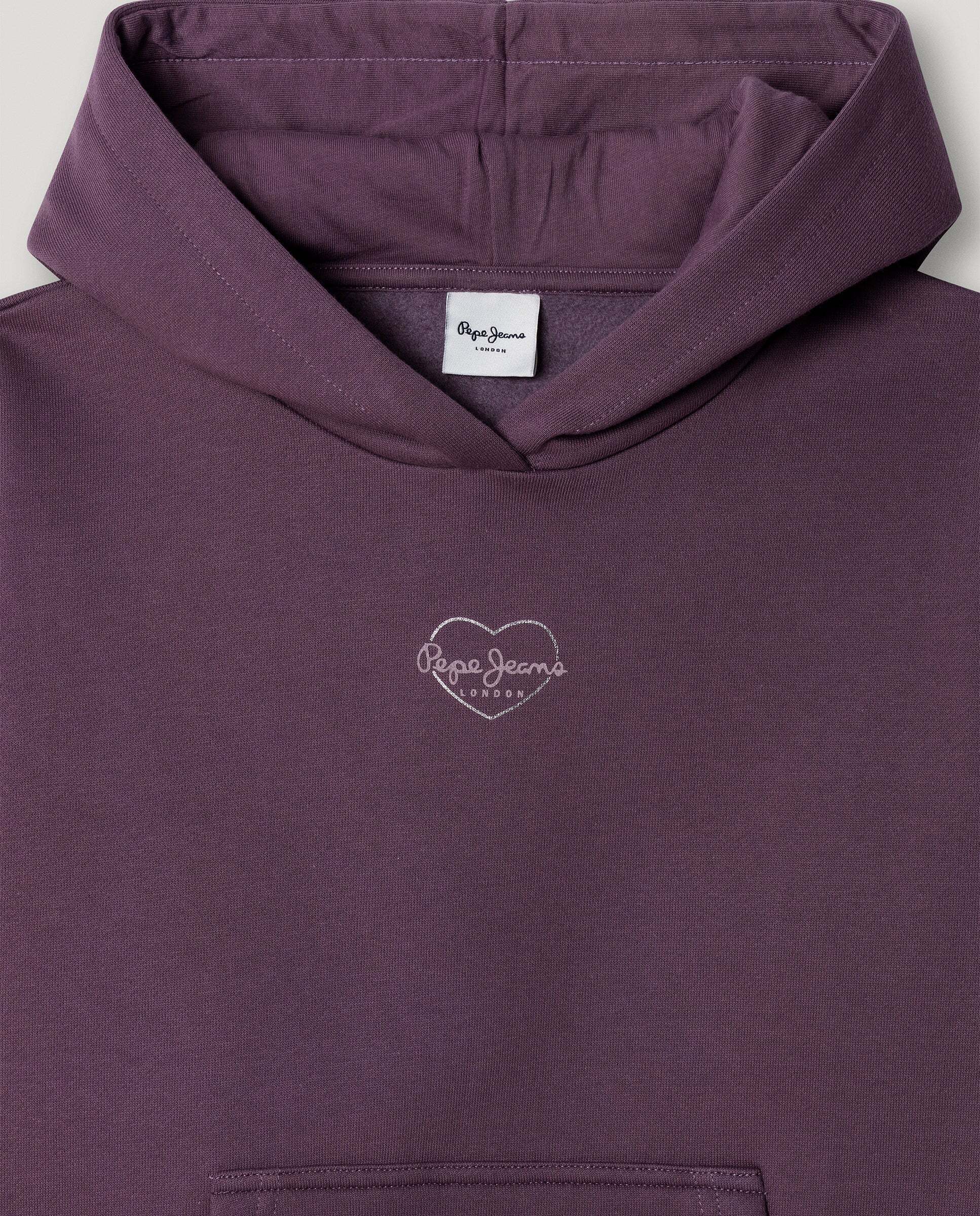 Sudadera de niña capucha fit relaxed - Pepe Jeans - Morado Morado-2