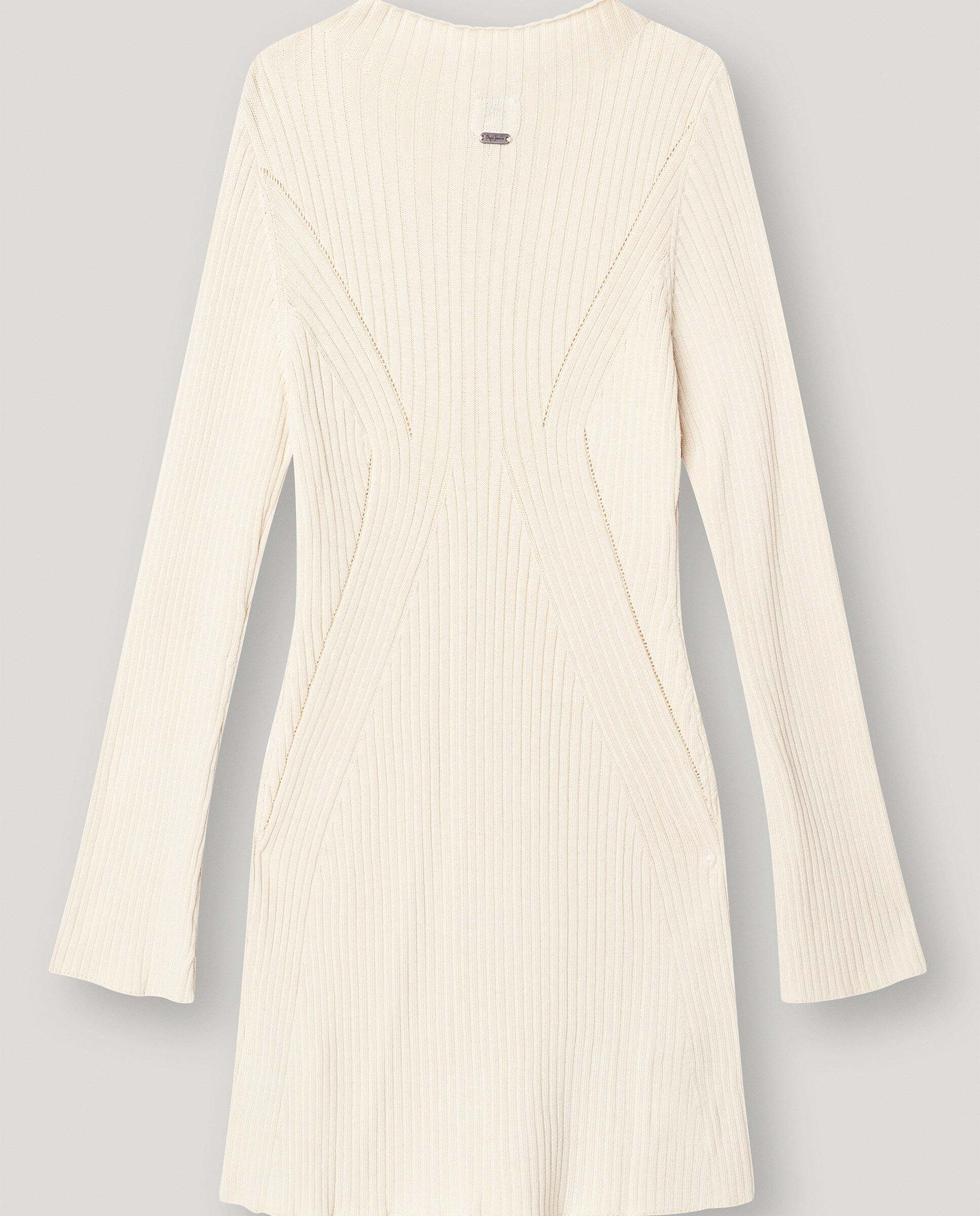Vestido de niña corto canalé - Pepe Jeans - Crudo Crudo-3