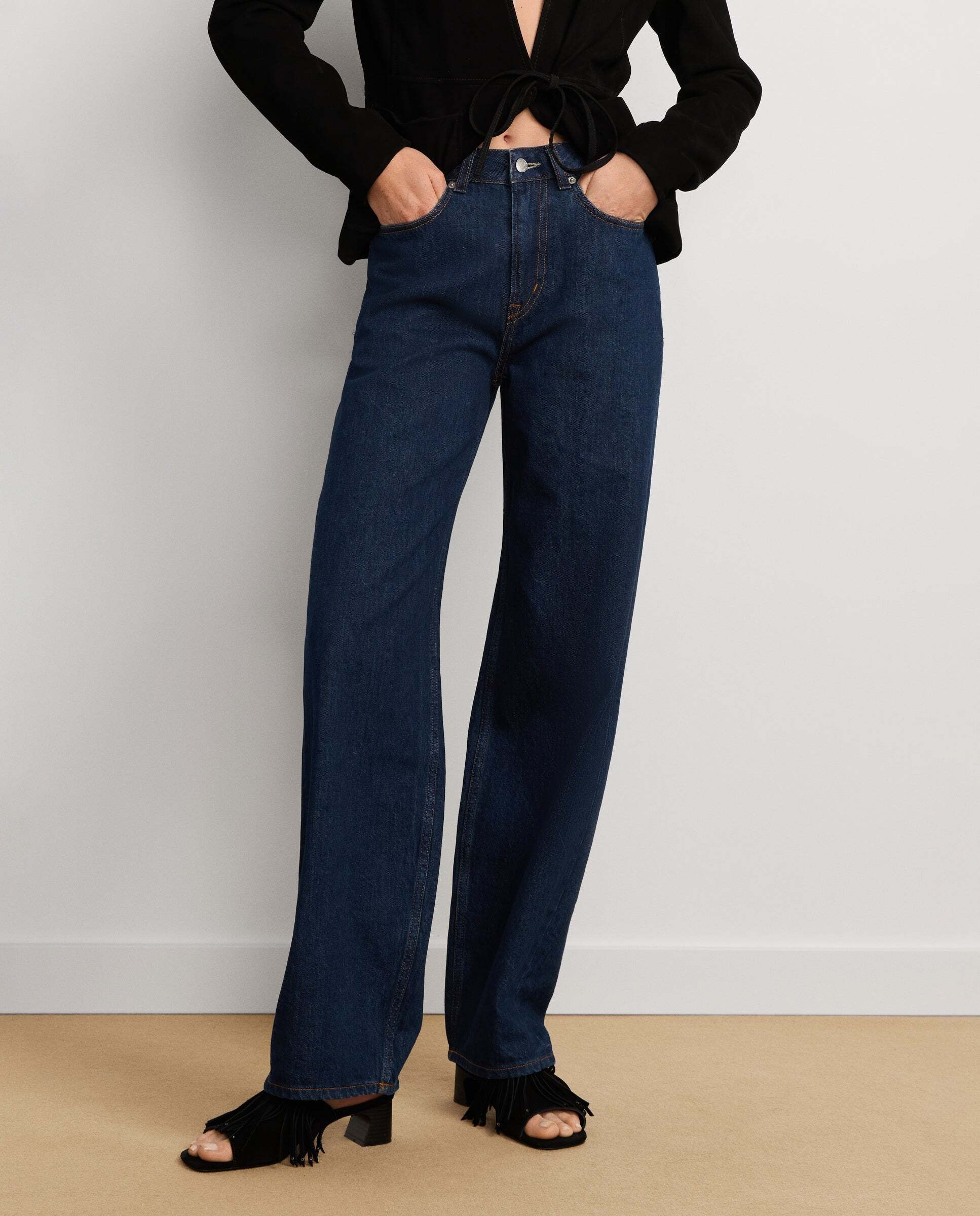 Vaquero de mujer fit recto tiro alto - Pepe Jeans - Índigo Índigo-2