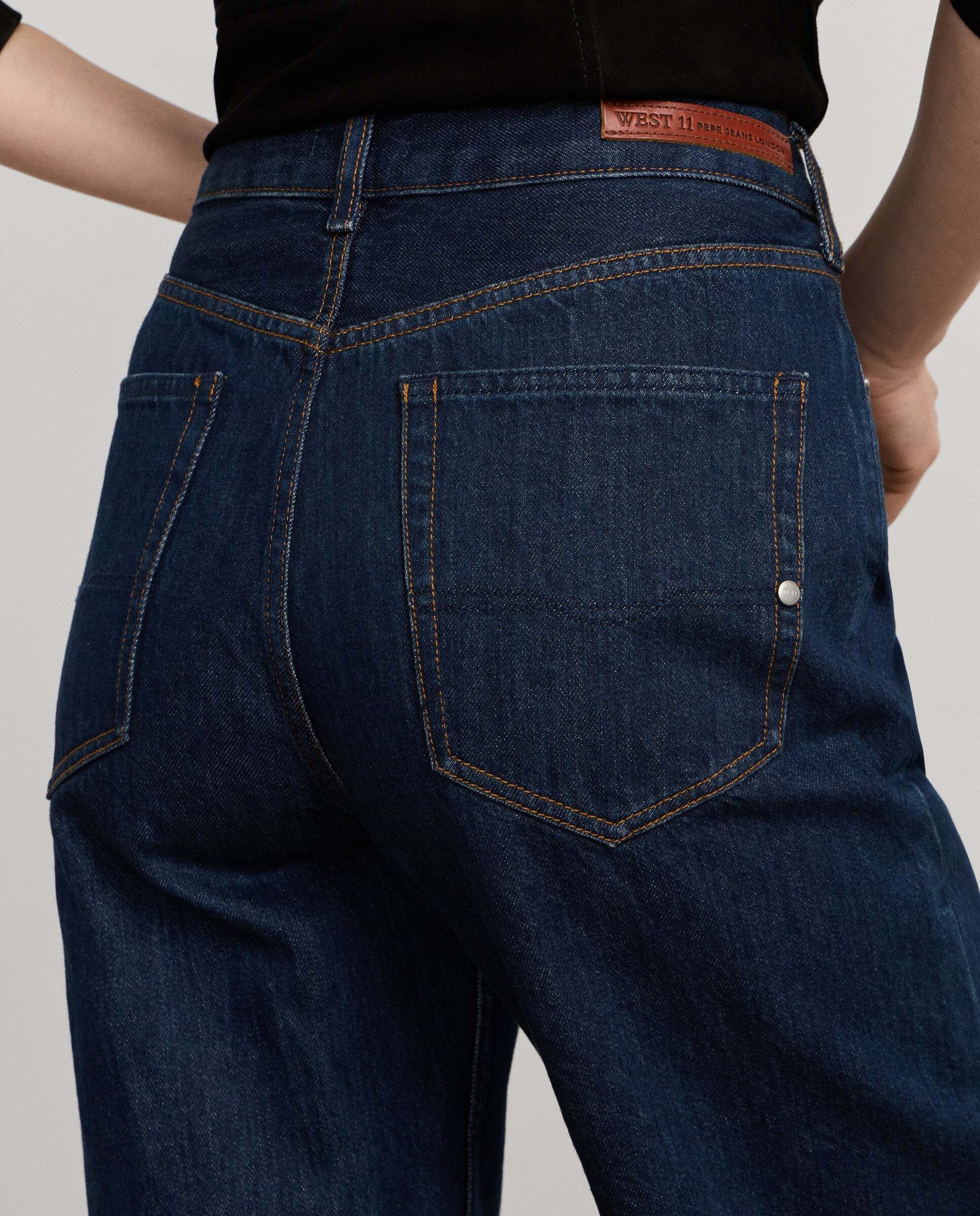 Vaquero de mujer fit recto tiro alto - Pepe Jeans - Índigo Índigo-4