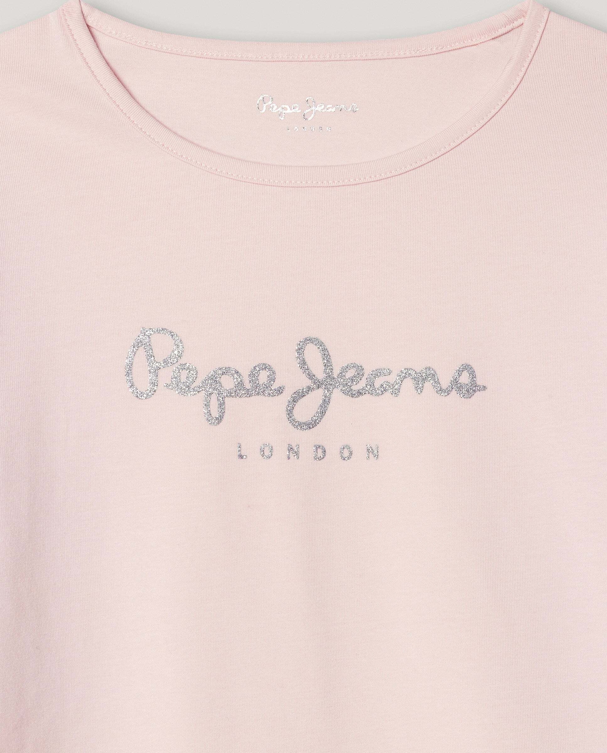 Camiseta de niña manga larga fit slim - Pepe Jeans - Rosa Rosa-2
