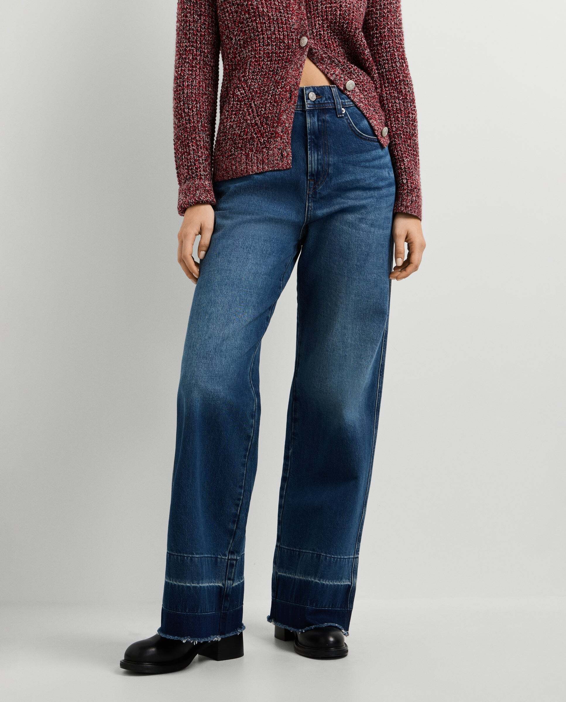 Imagen 1 de Vaquero de mujer fit wide tiro alto - Pepe Jeans - Azul denim Azul denim