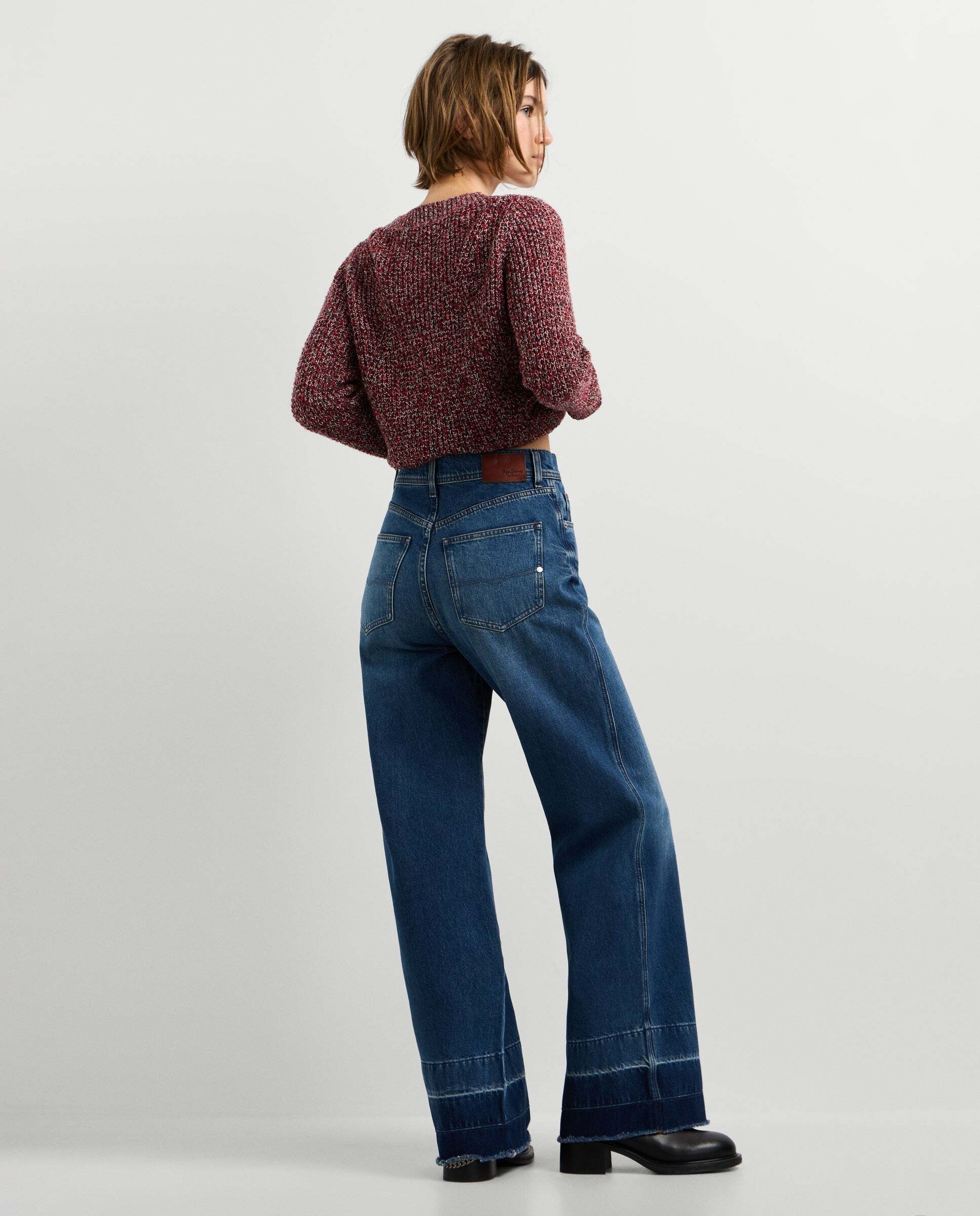 Imagen 3 de Vaquero de mujer fit wide tiro alto - Pepe Jeans - Azul denim Azul denim